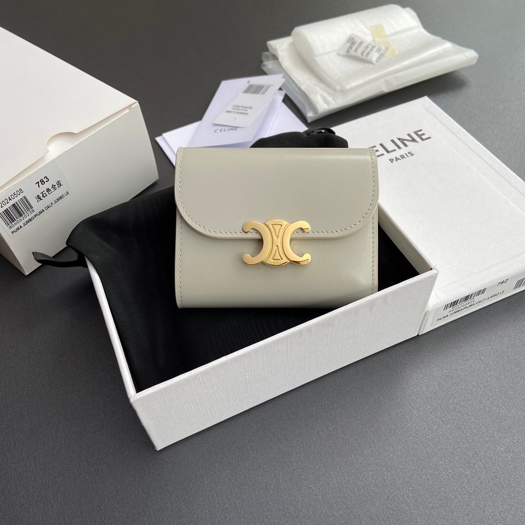 Triomphe Wallet - 10D782CQH.04LU783 - светло-серый Celine 10D782CQH.04LU783