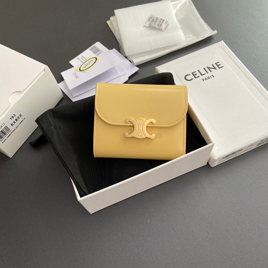 Triomphe Wallet - 10D782CQH.04LU783 - желтый Celine 10D782CQH.04LU783