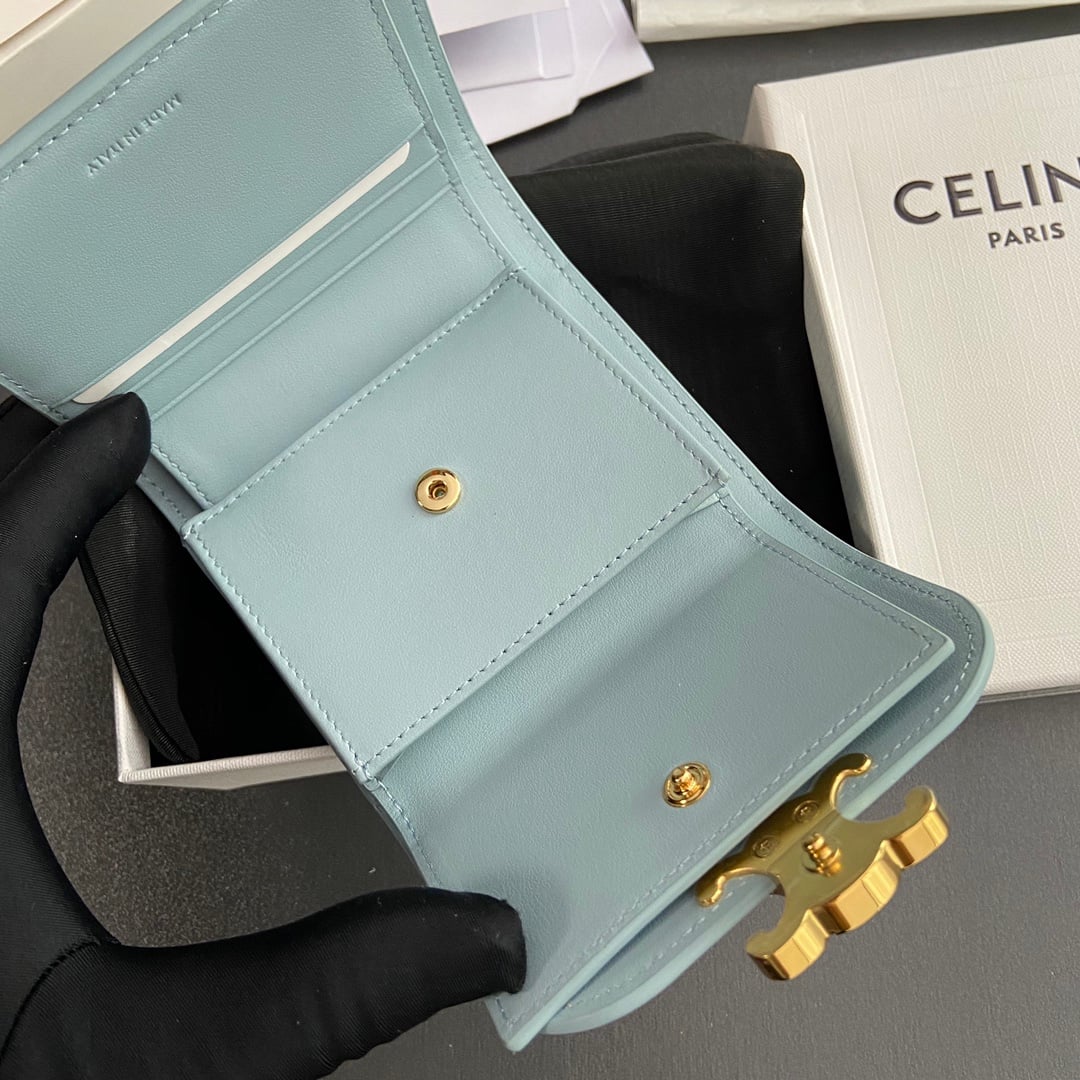 Triomphe Wallet - 10D782CQH.04LU783 - голубой Celine 10D782CQH.04LU783
