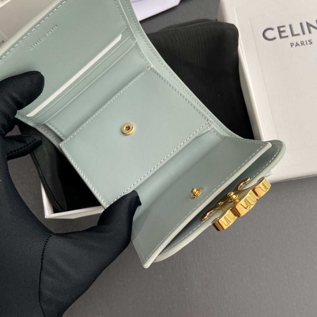 Triomphe Wallet - 10D782CQH.04LU783 - ледяной голубой Celine 10D782CQH.04LU783