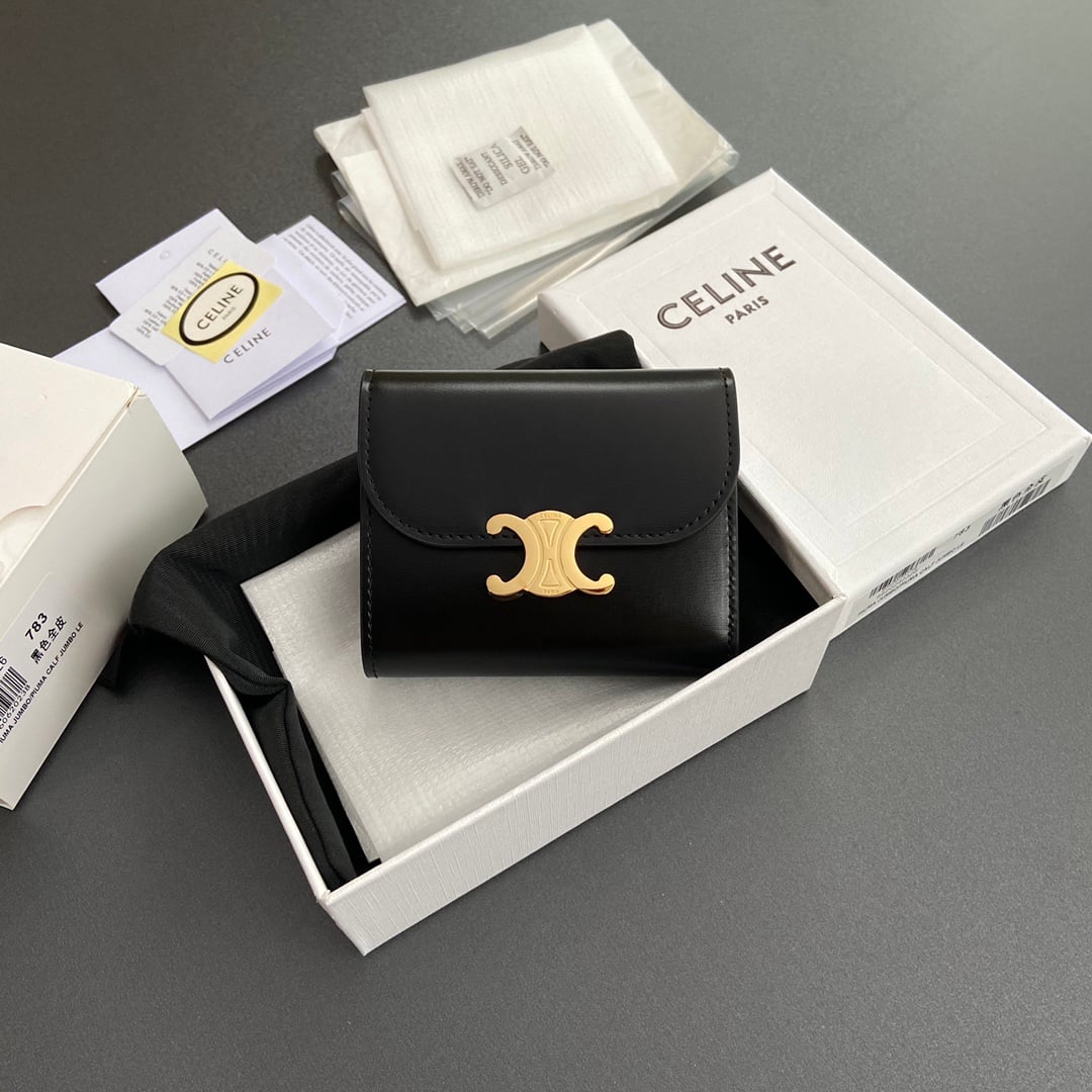 Triomphe Wallet - 10D782CQH.04LU783 - черный - AE61AF Celine 10D782CQH.04LU783
