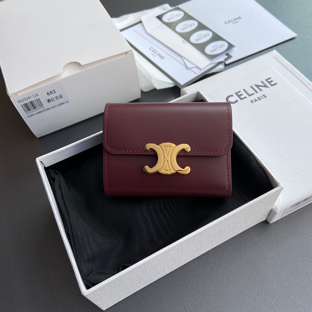 Triomphe Card Holder - 10l653DS3.04LU652 - бордовый Celine 10l653DS3.04LU652