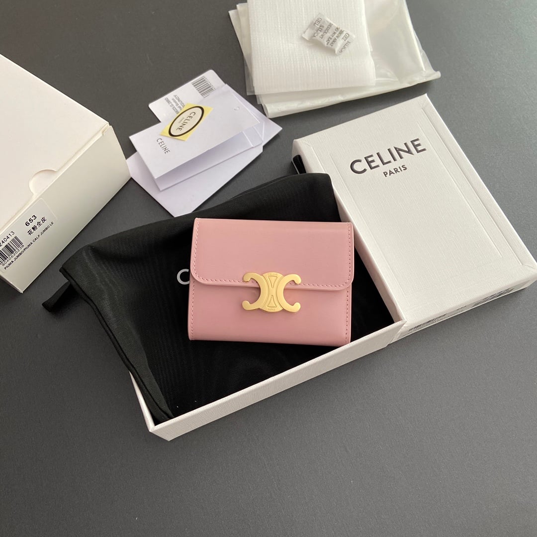 Triomphe Card Holder - 10l653DS3.04LU652 - пудрово-розовый Celine 10l653DS3.04LU652