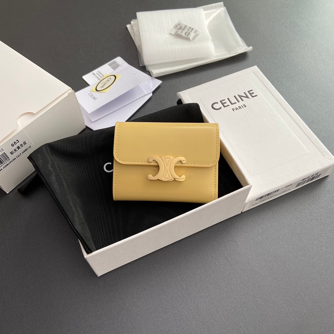 Triomphe Card Holder - 10l652DS3.04LU653 - желтый Celine 10l652DS3.04LU653