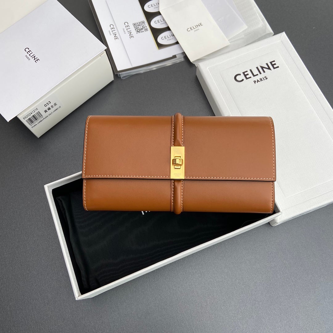 Triomphe Wallet - 10M033CQ7.04LU033 - коричневый - 6D340B Celine 10M033CQ7.04LU033