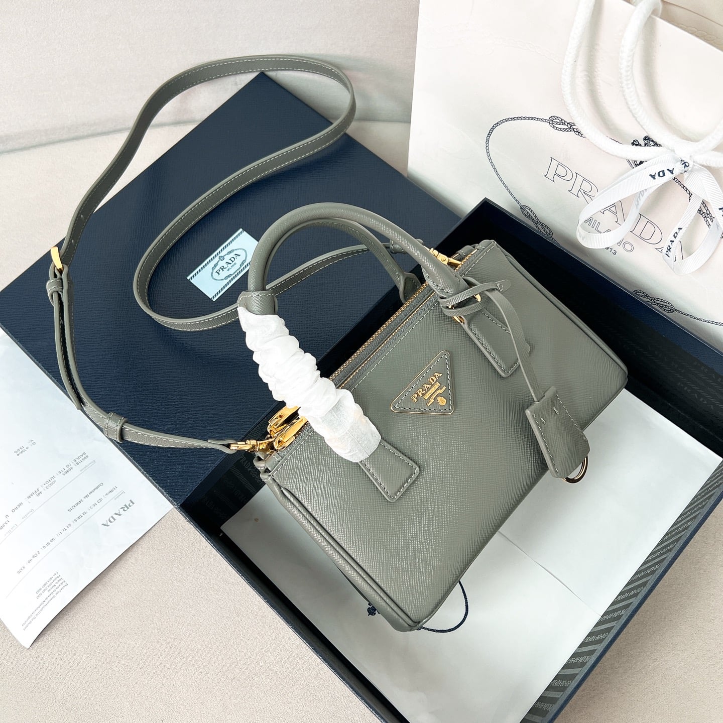 Bag - 1BA916 - серый Prada 1BA916