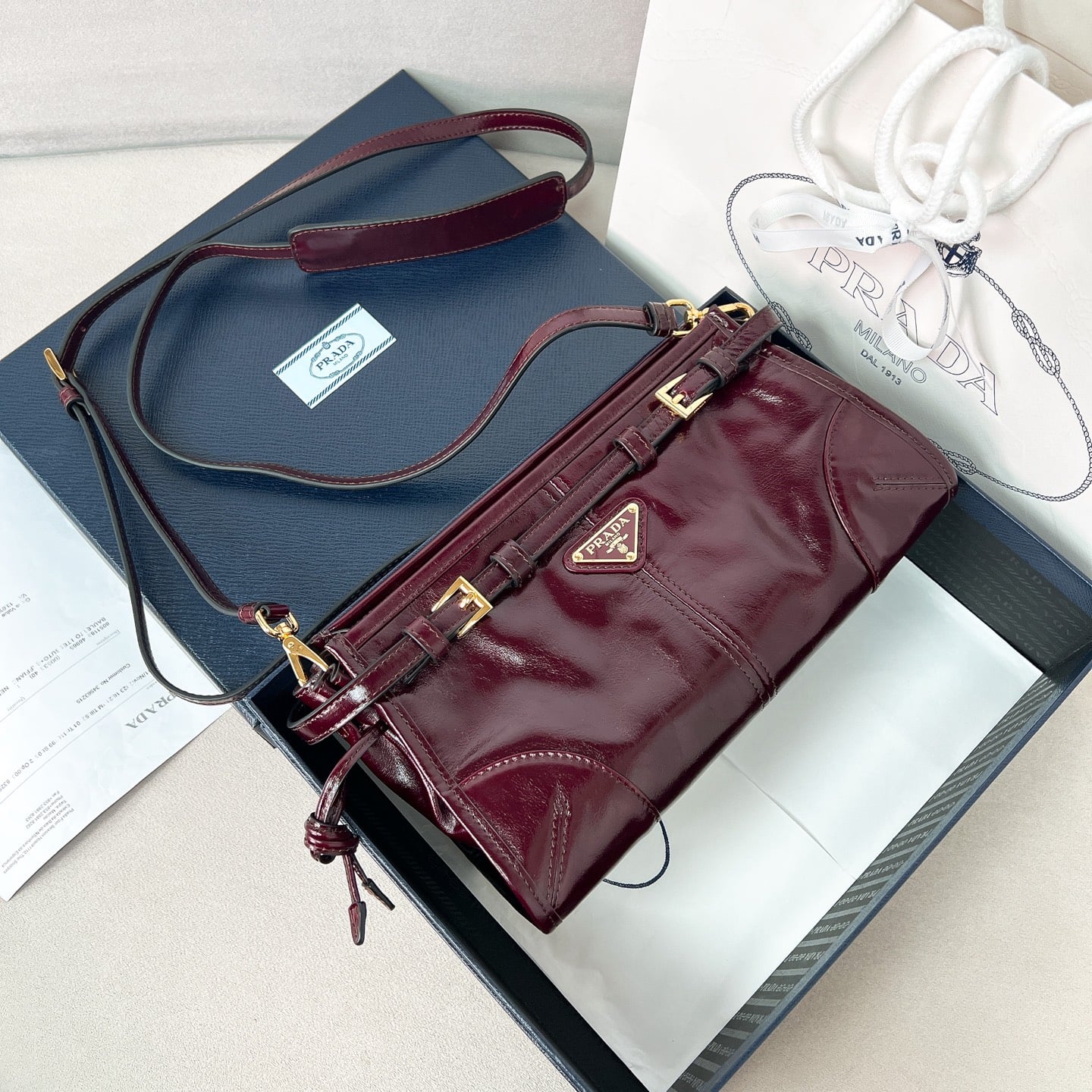 LuxSoft - 1BH215 - бордовый - 5ADA80 Prada 1BH215