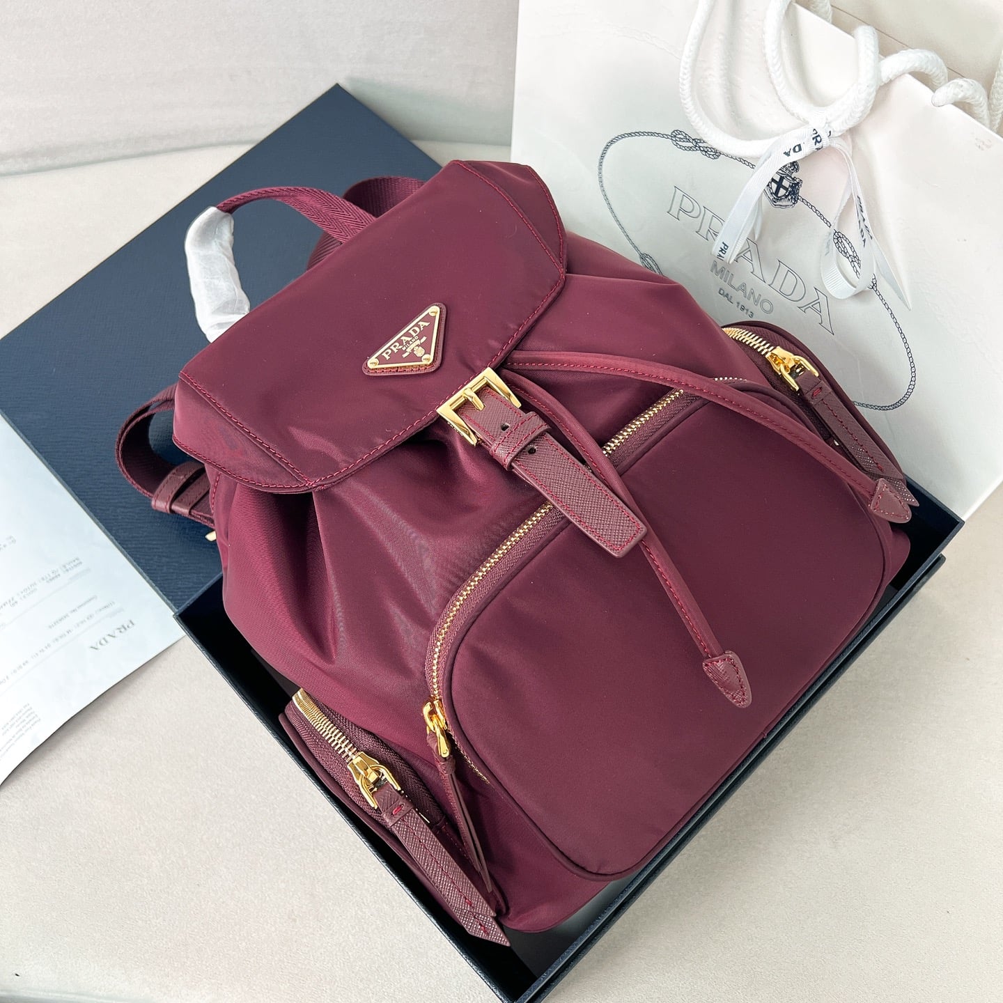 Explore Zaino - 1BZ081 - бордовый Prada 1BZ081