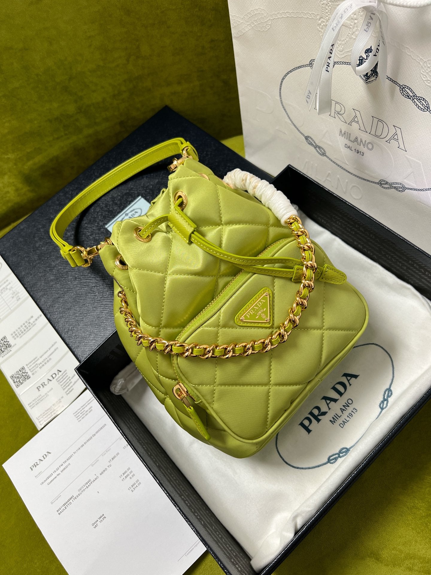 Bucket - 1BH038 - черный, золотистая фурнитура - FBD099 Prada 1BH038