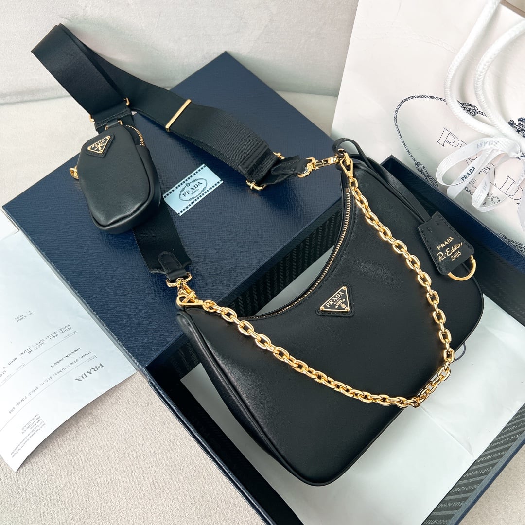 Hobo - 1BH204 - черный - DCFDD6 Prada 1BH204