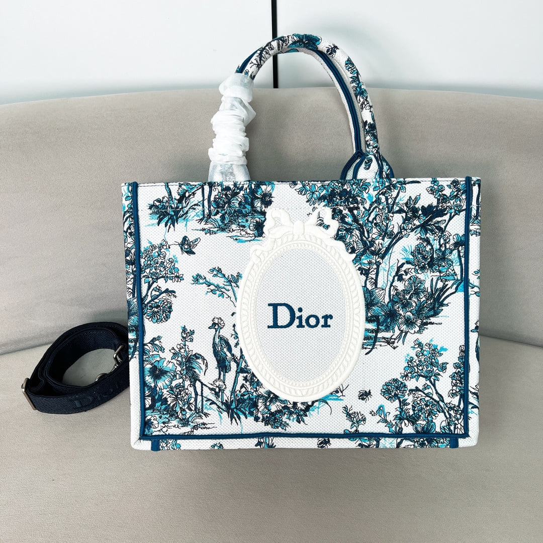 Book Tote - синий - 36x27.5x16.5см - 727E37 Dior M1354