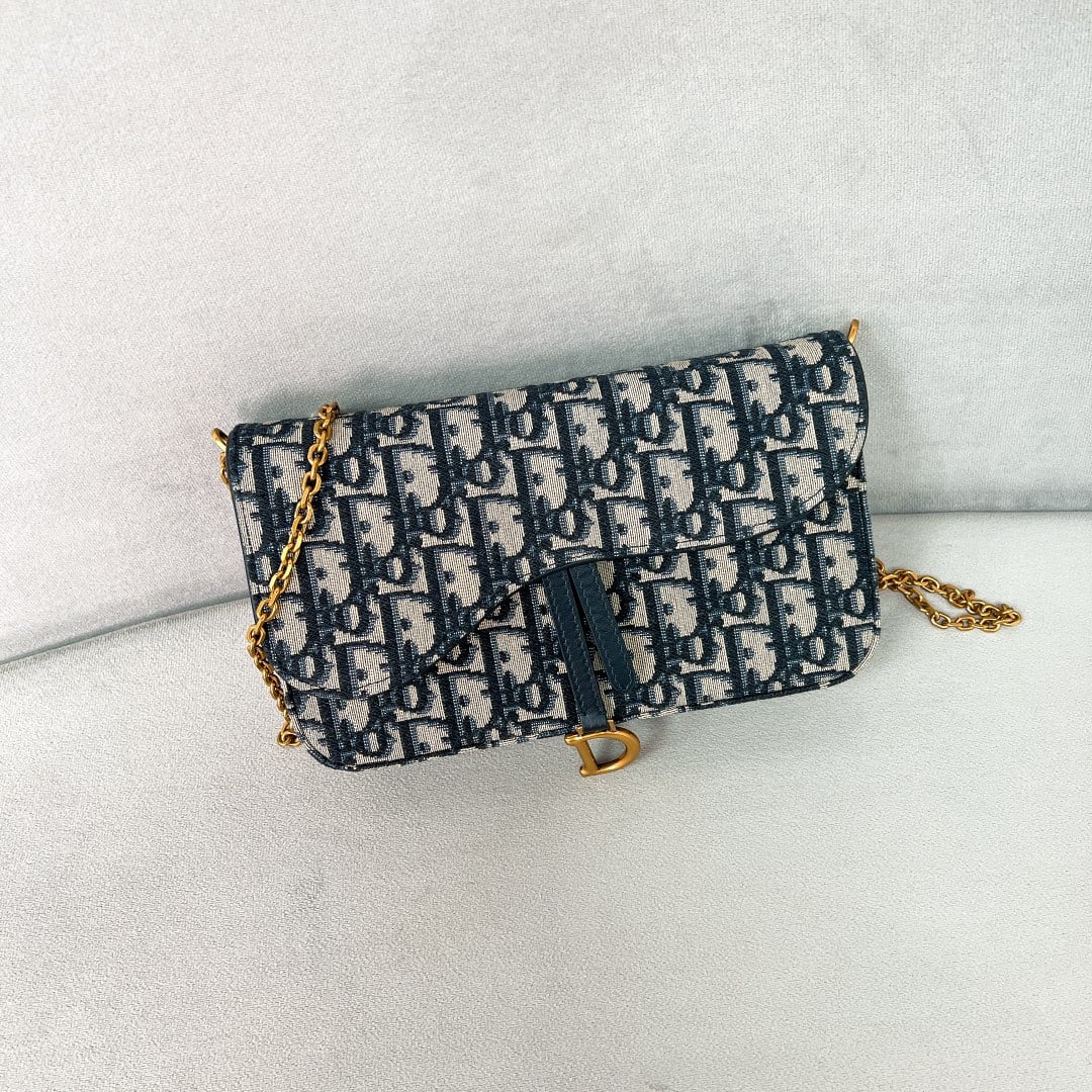 Saddle - темно-синий - 21.5x12.5x3.7см - CB8EDE Dior S5907