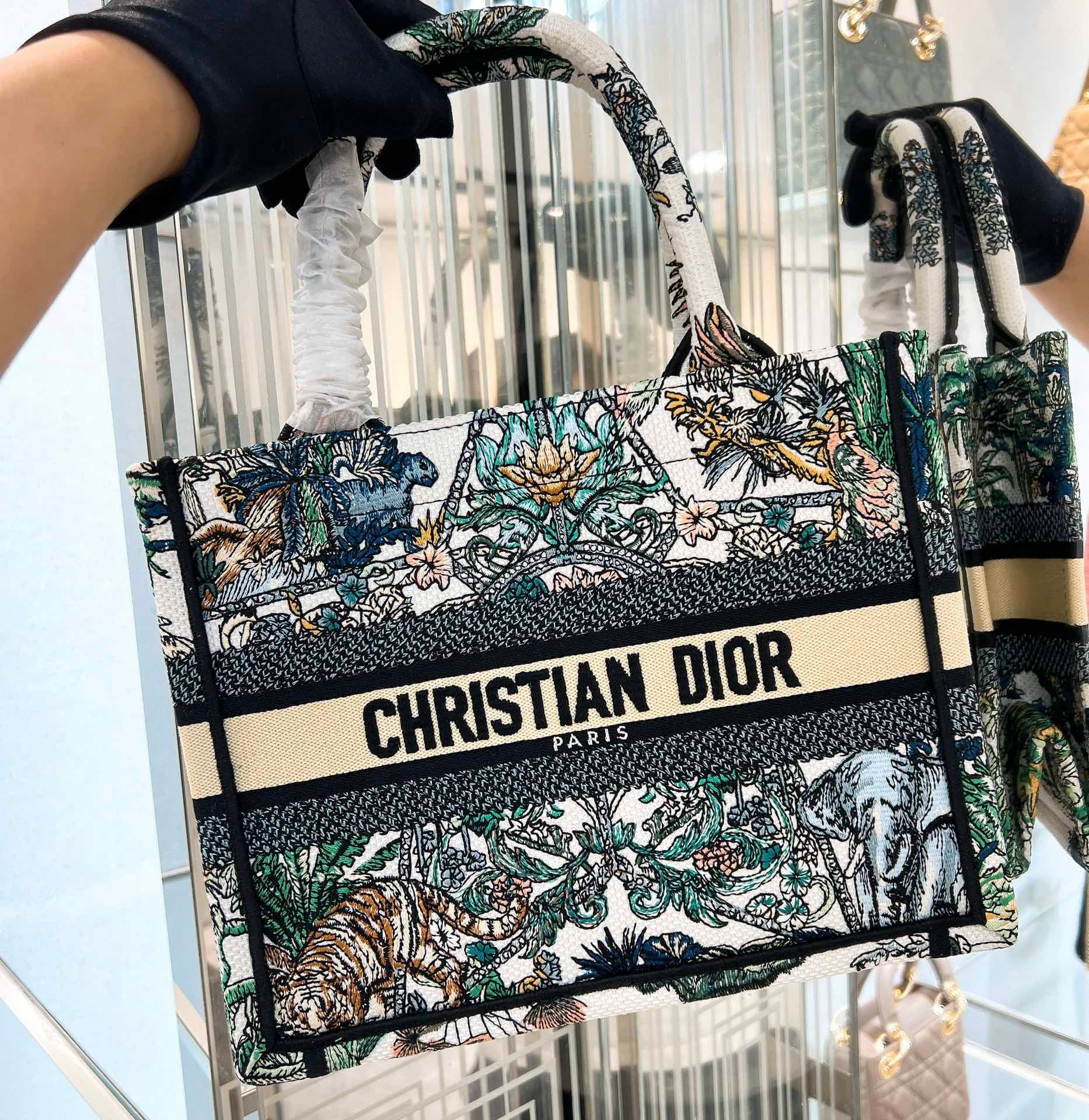 Book Tote - зеленый - 26.5x21x14см Dior M1265