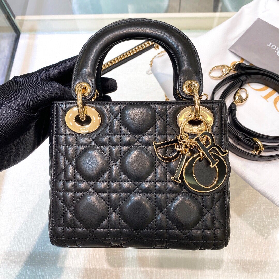 Lady Dior - черный - 17x15x7см - E5CD21 Dior DOR-A1IYYKLRIA