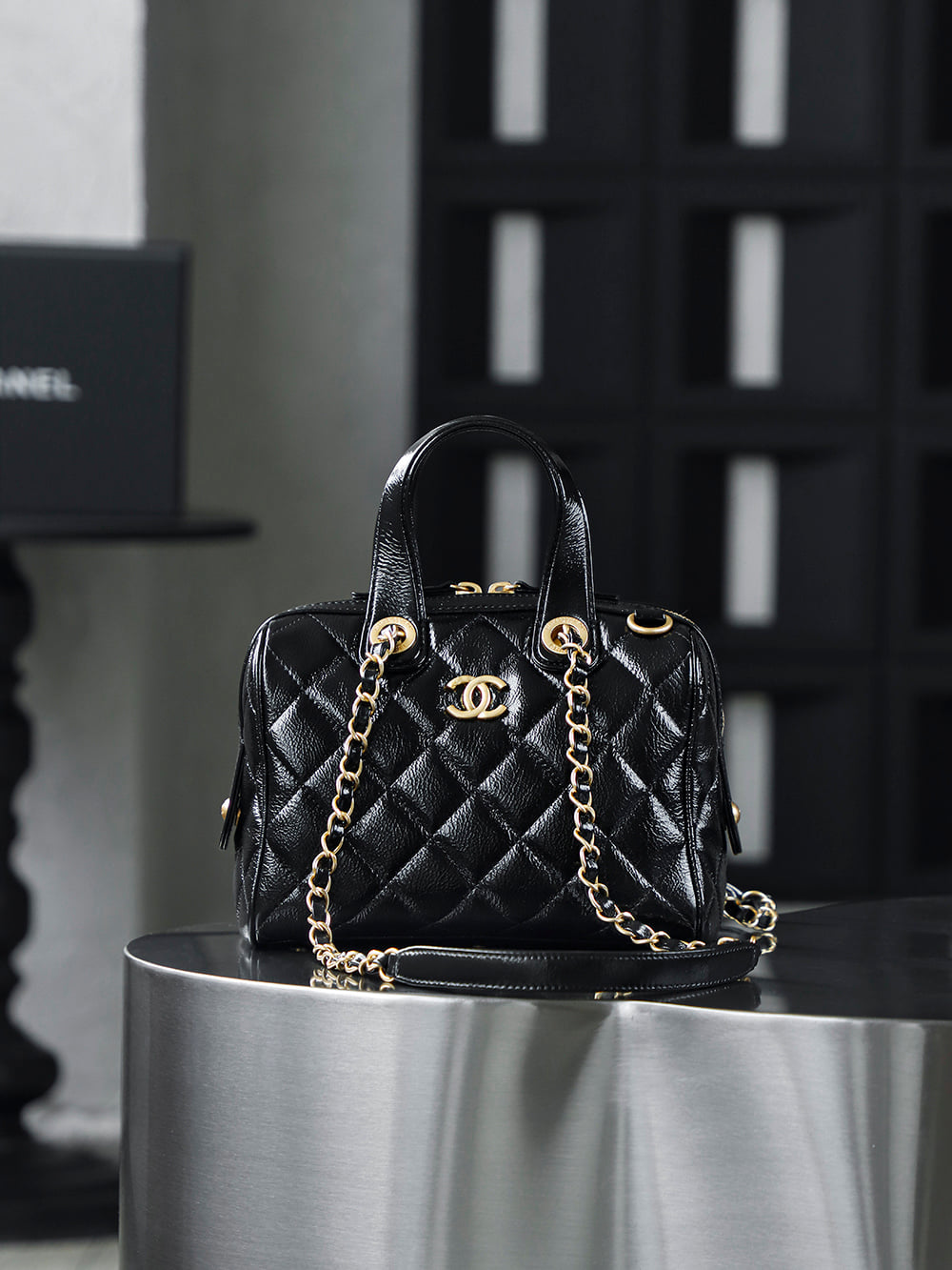 Bowling Bag - черный - 17x21x13см Chanel Bowling Bag