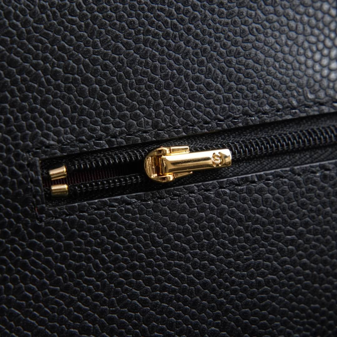 Classic Flap - черный, золотистая фурнитура - 19см - 85DE3A Chanel 24K Classic Flap