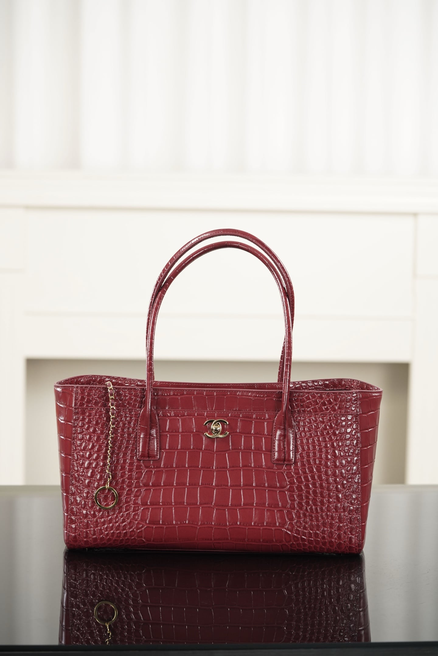 Tote - бордовый - 20x39x13см - 6CFFBD Chanel 26S Tote