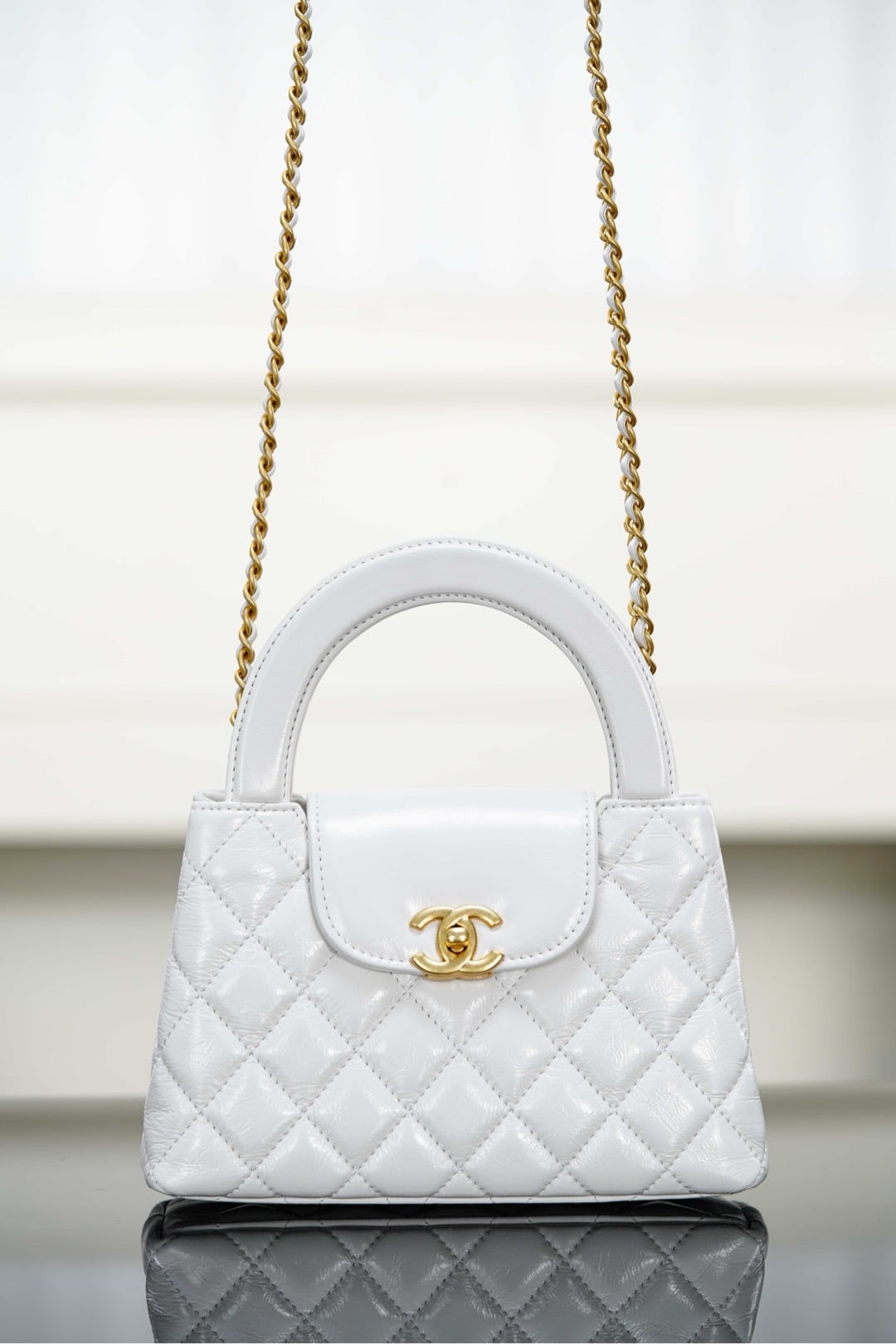 Kelly - белый - 13x19x7см Chanel 23K Kelly
