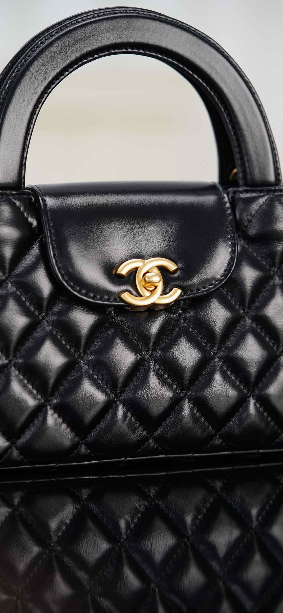Kelly - черный, золотистая фурнитура - 13x19x7см Chanel 23K Kelly