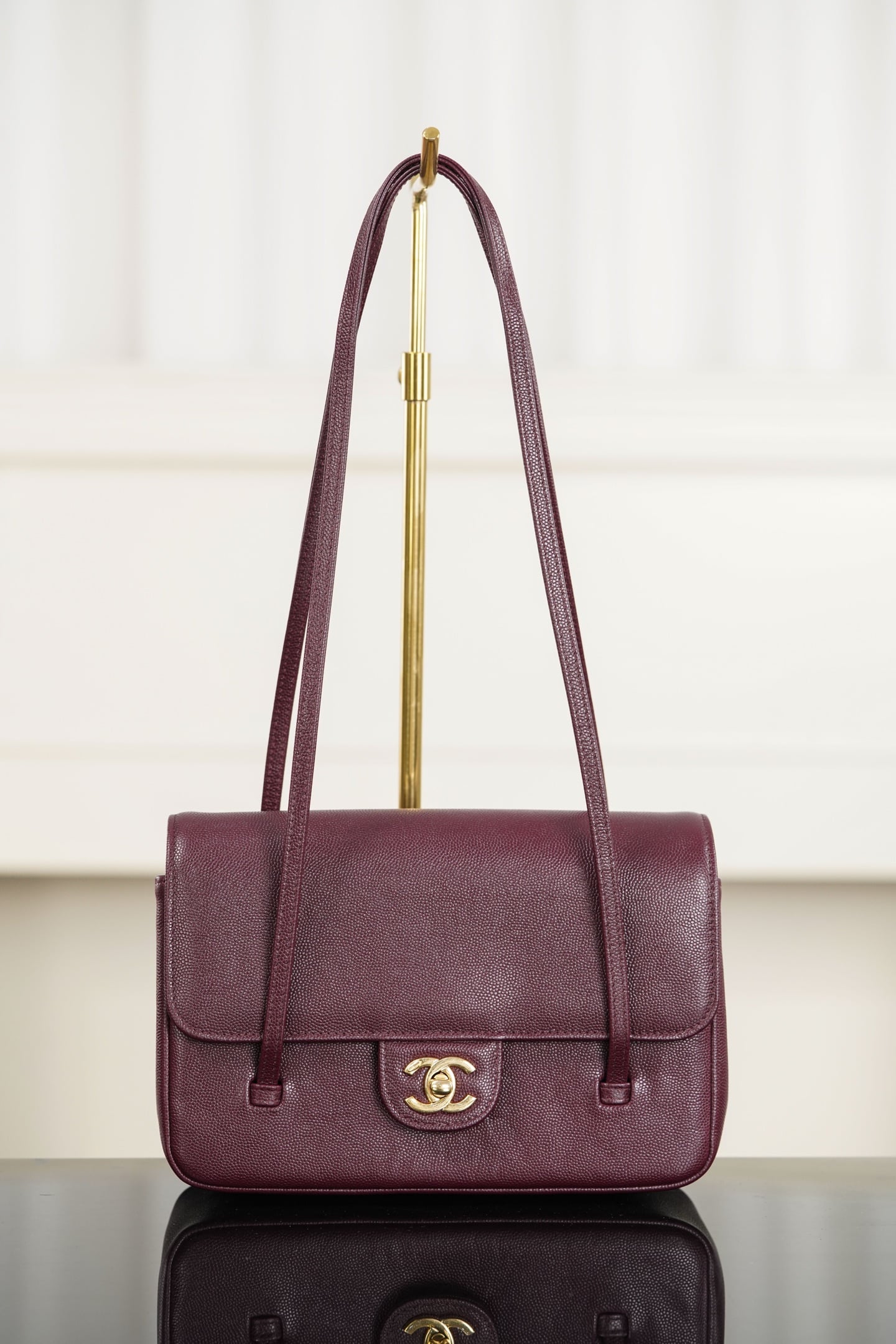 Preppy Coco - бордовый - 15x22x7см - EE77D7 Chanel 26P Preppy Coco