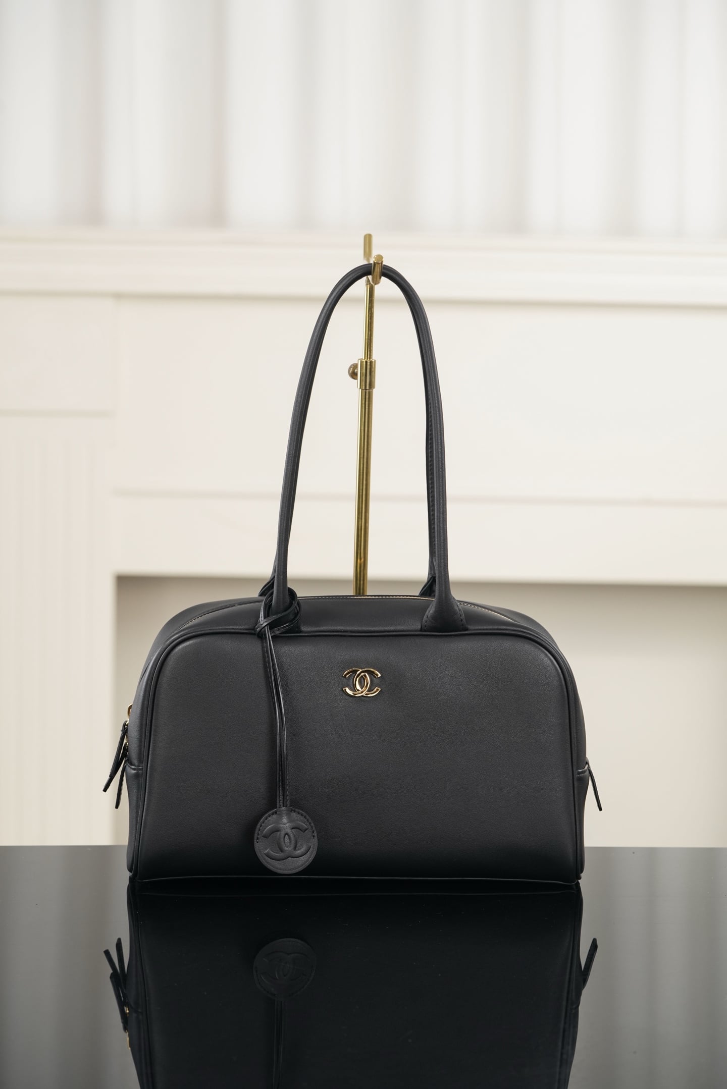 Bowling Bag - черный - 30x9.5x17см - 7444BF Chanel 26S Bowling Bag