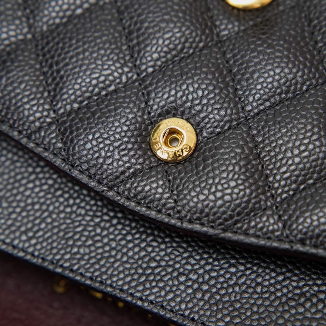 Classic Flap - черный, золотистая фурнитура - 25см - F9C0AD Chanel 24K Classic Flap
