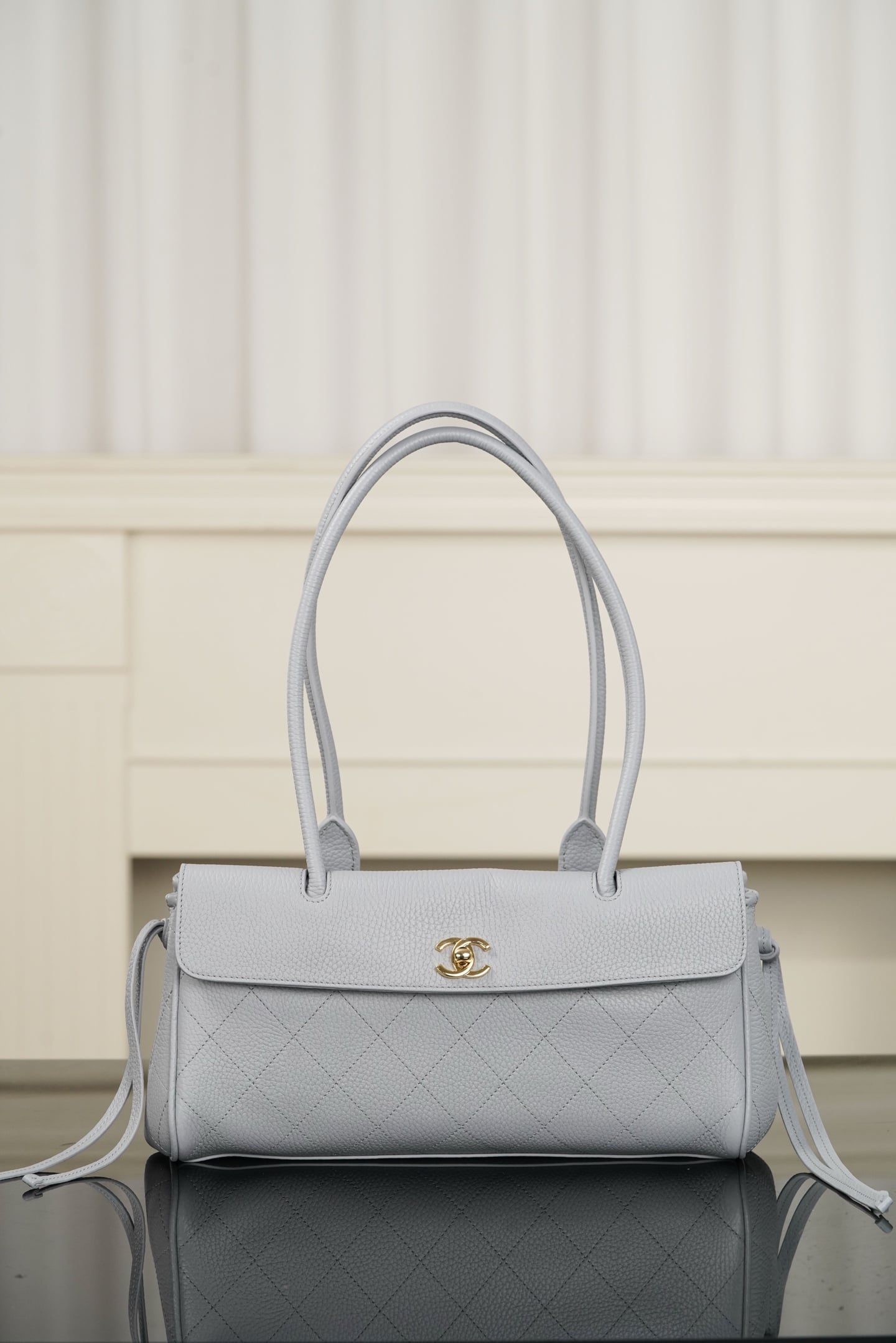 Baguette - голубой - 15x30.5x11.5см - 13B42E Chanel 26S Baguette