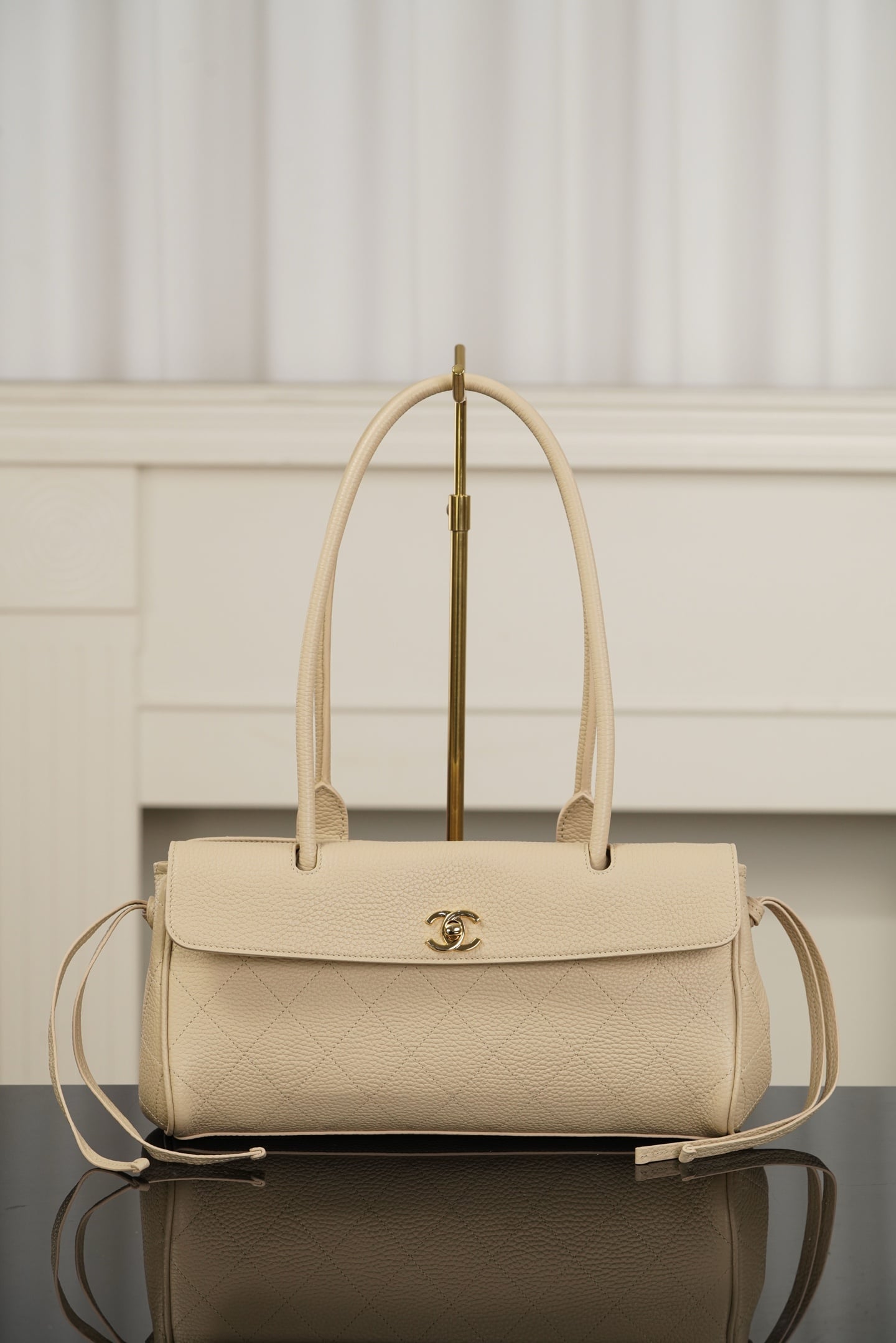 Baguette - бежевый - 15x30.5x11.5см - 17BE08 Chanel 26S Baguette