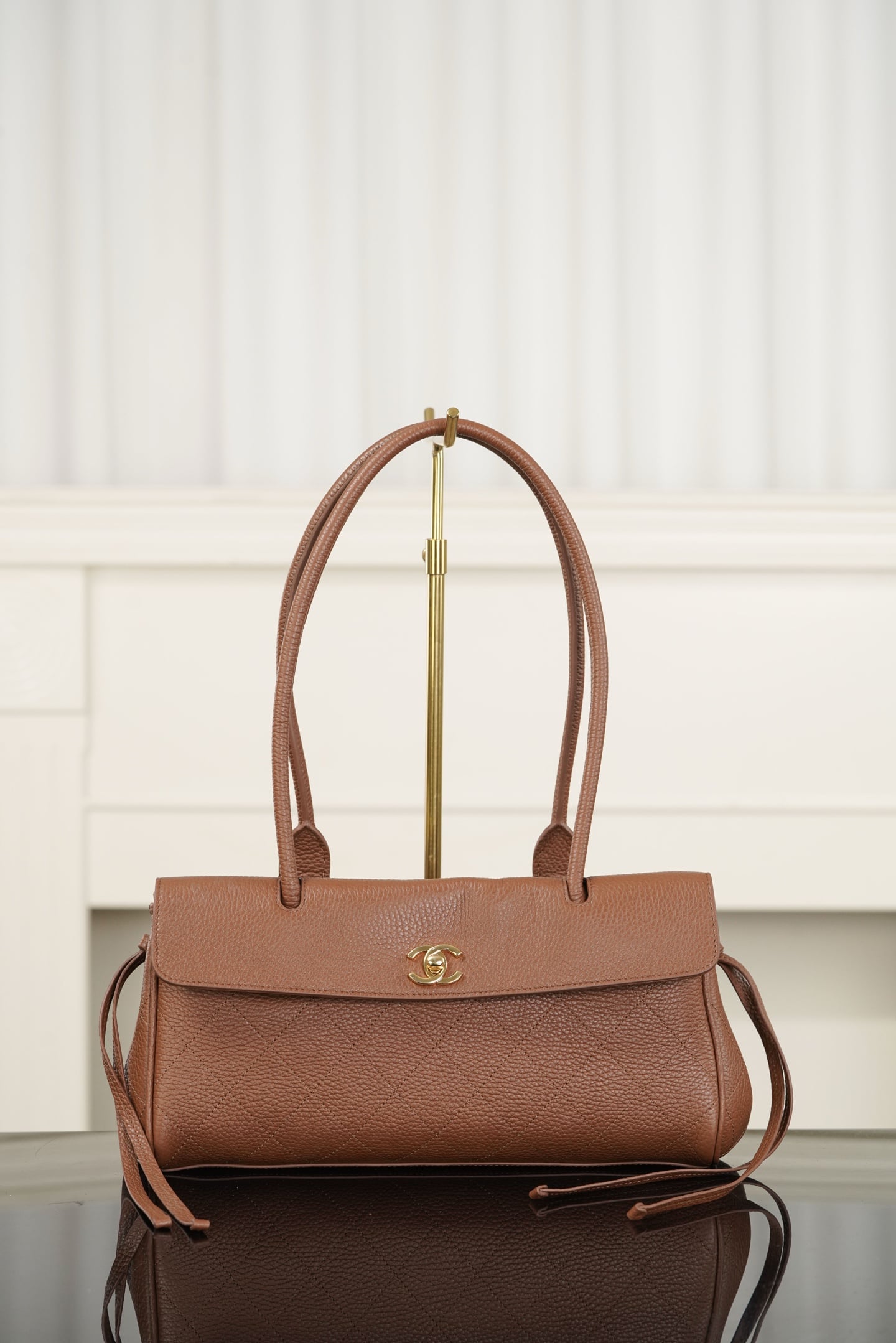 Baguette - шоколадный - 15x30.5x11.5см - AC2241 Chanel 26S Baguette