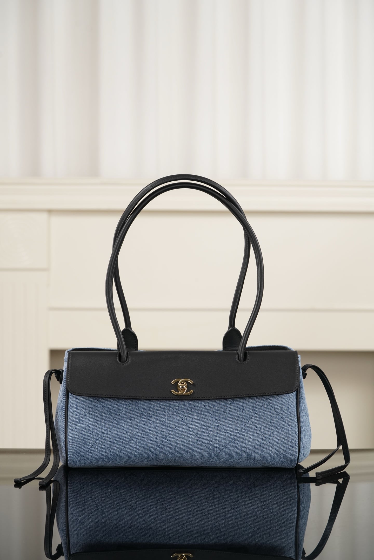 Baguette - голубой - 15x30.5x11.5см - 57333B Chanel 26S Baguette