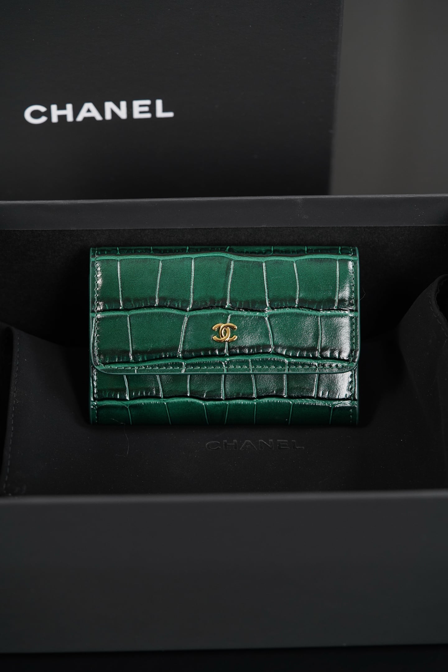 Card Holder - зеленый - 11.5x7.5x3см Chanel Card Holder