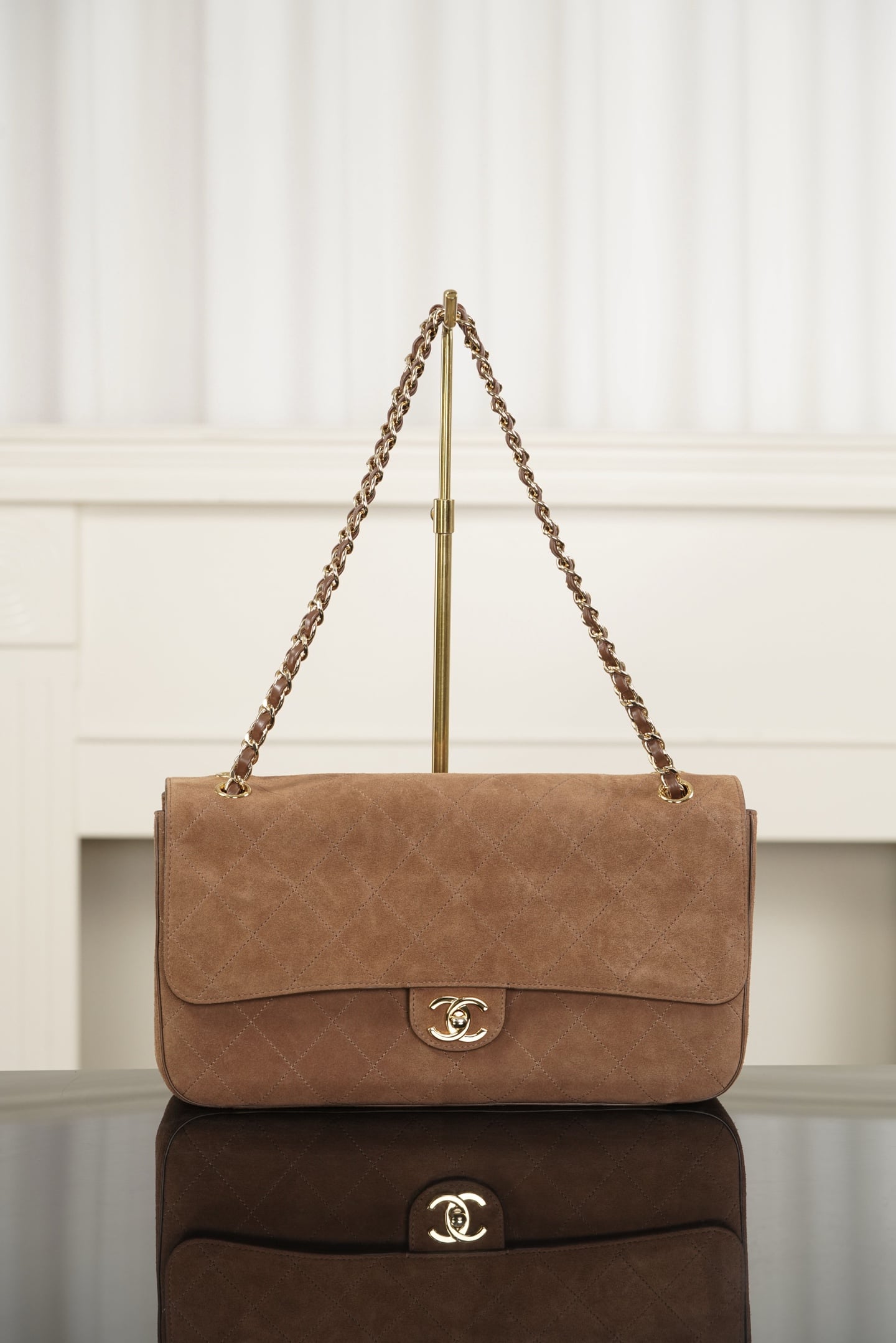 Classic Flap - шоколадный - 19.5x32x10см - 609FDB Chanel 26A Classic Flap