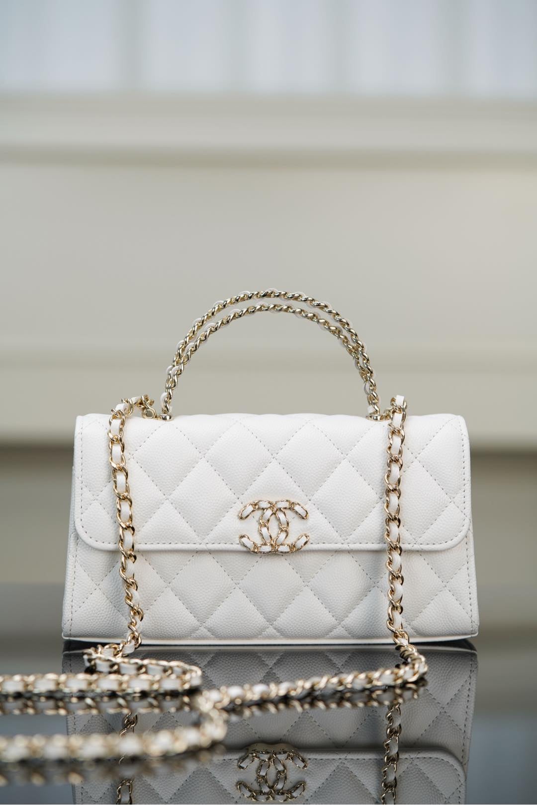 Kelly - белый - 18x10x4.5см Chanel 25S Kelly