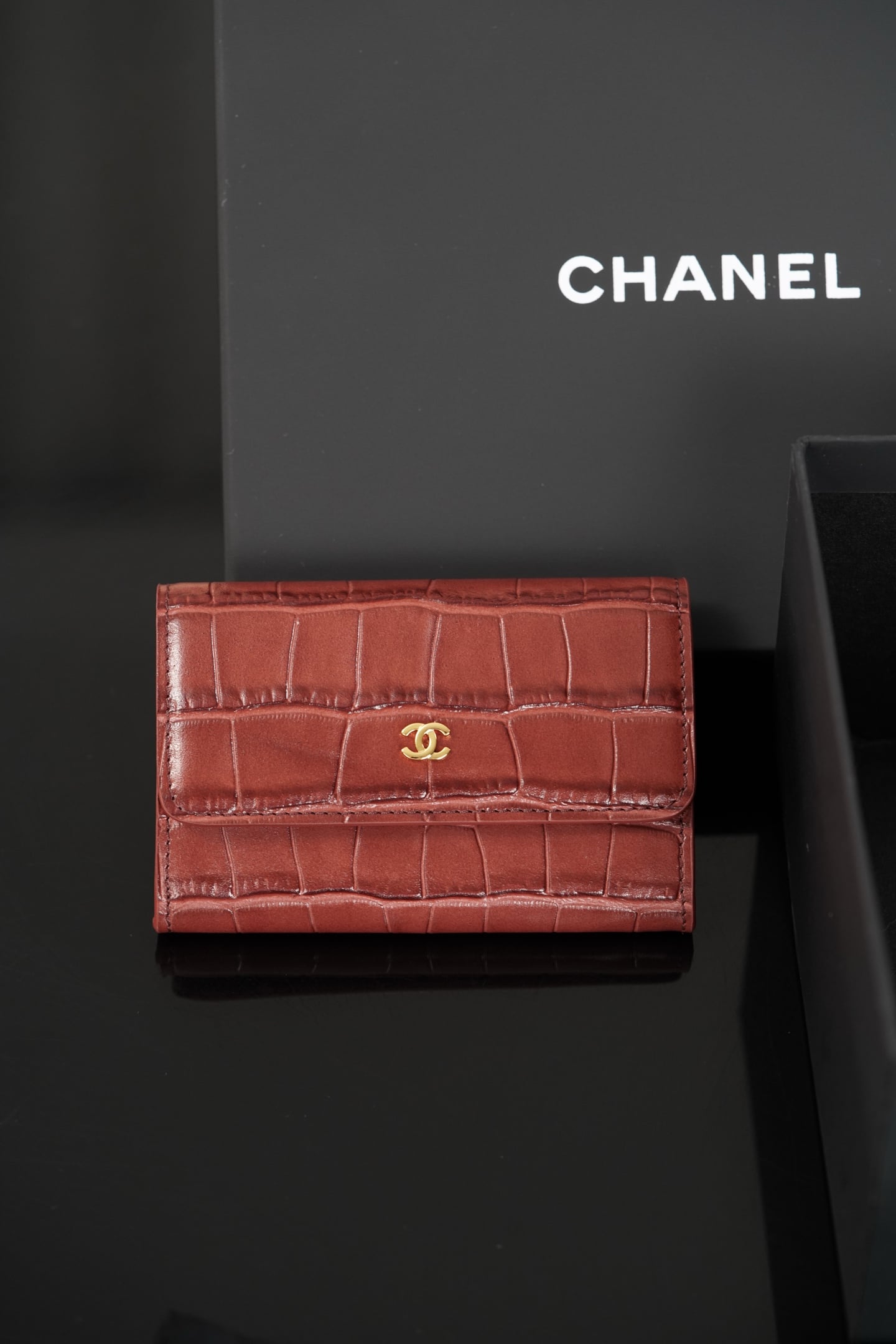 Card Holder - красный - 11.5x7.5x3см Chanel 24K Card Holder