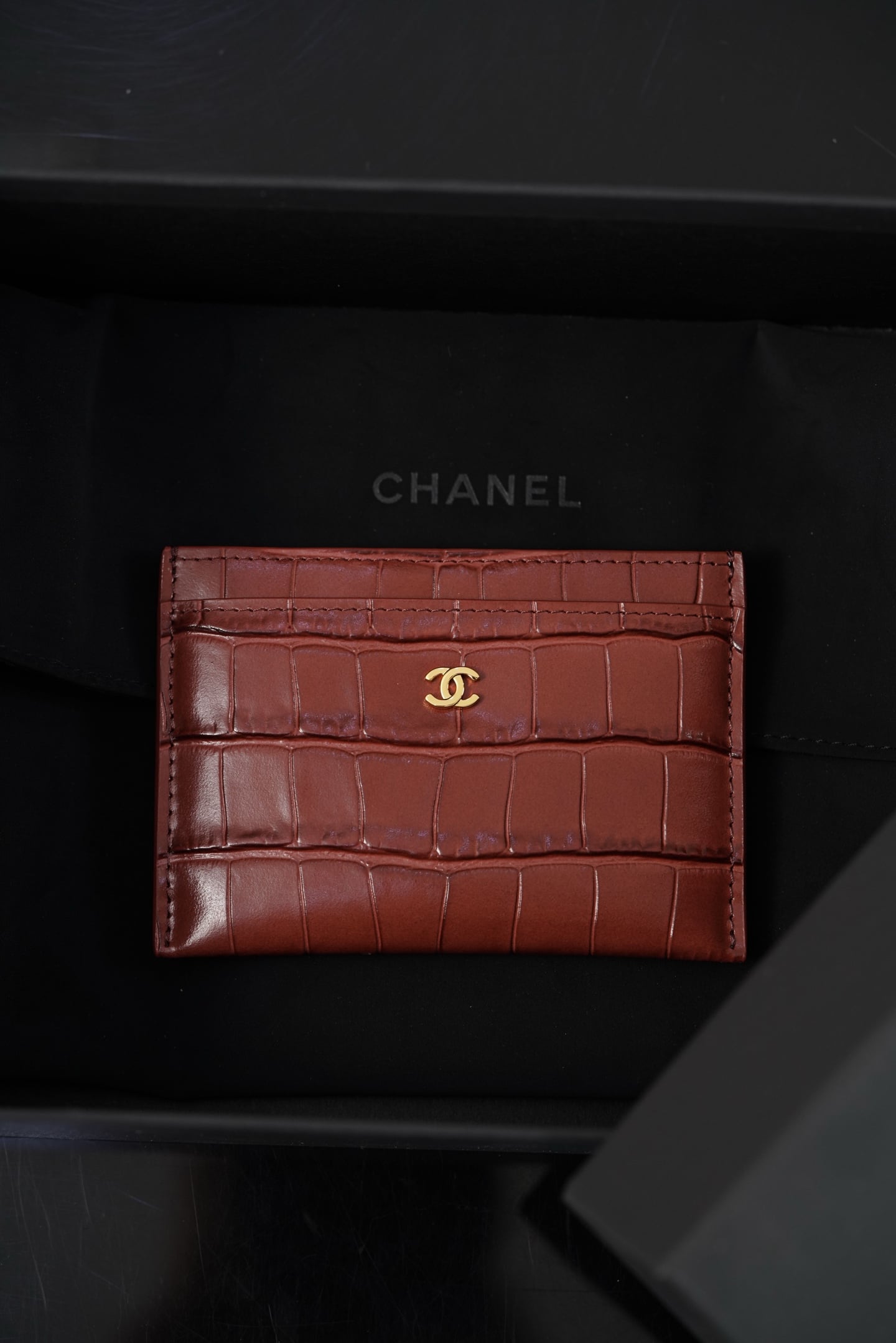 Card Holder - красный - 7.5x0.5x11.5см - 425551 Chanel Card Holder