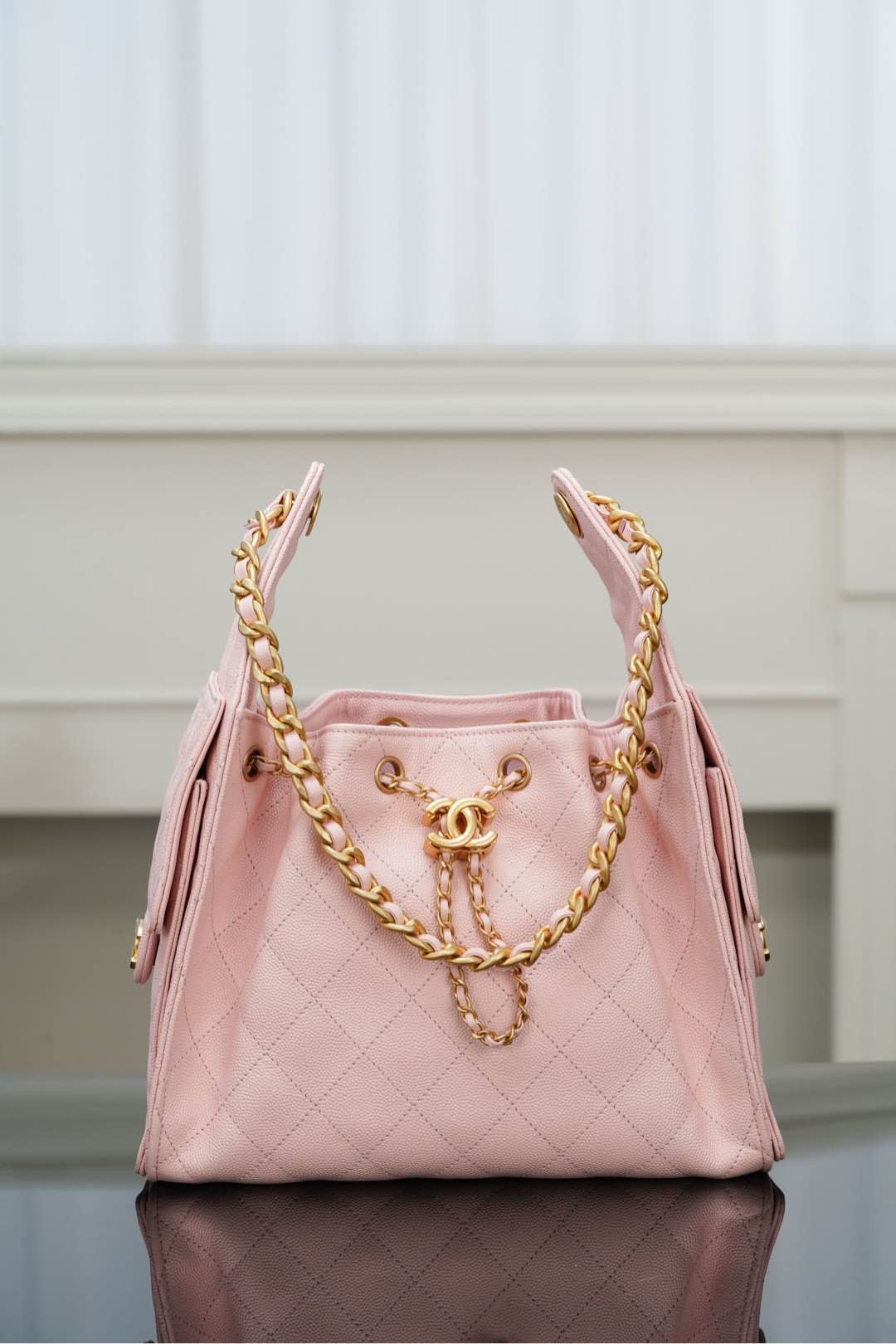 Hobo - розовый - 30x26x14см Chanel 25S Hobo
