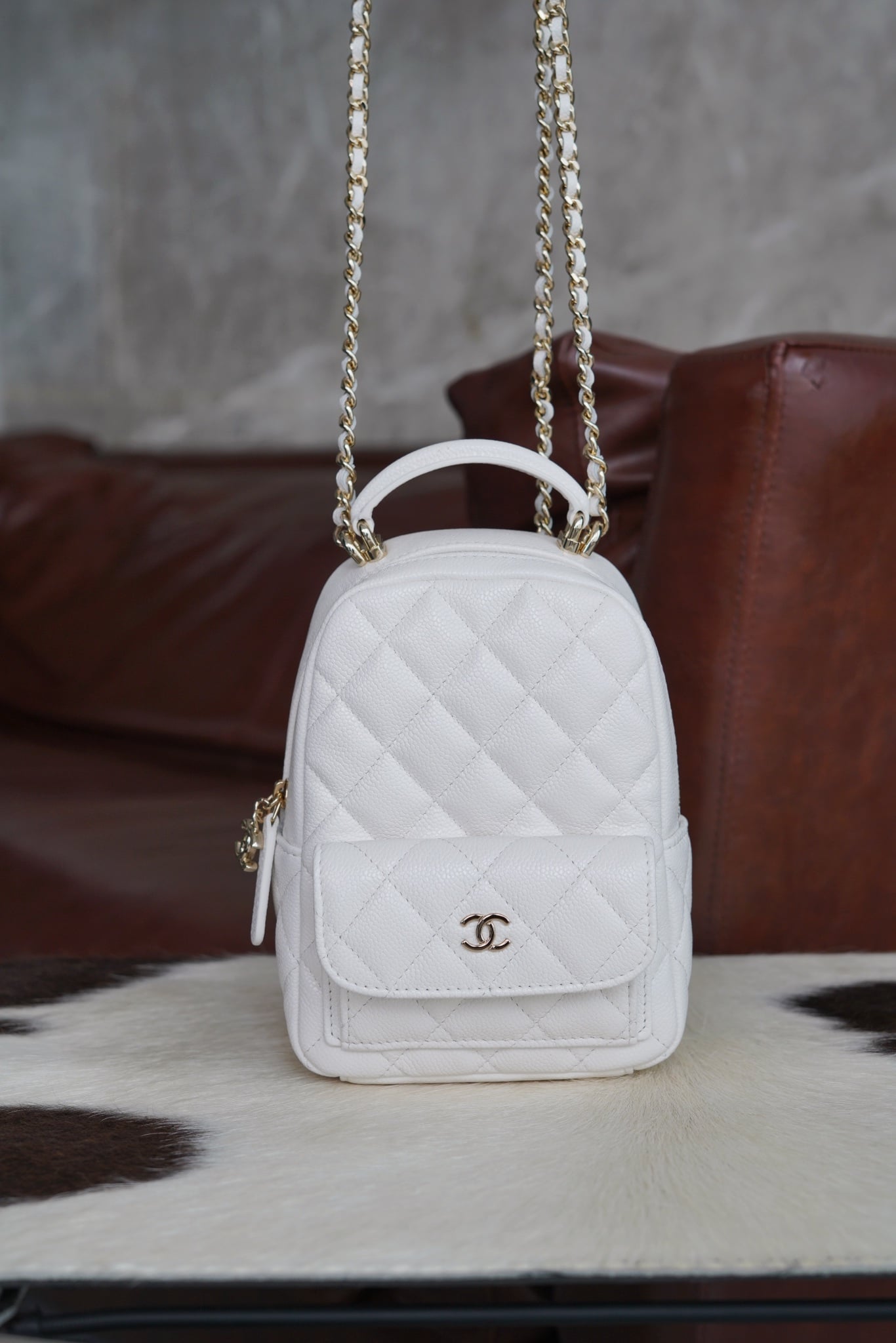 Backpack - белый - 13x7x18см Chanel 24C Backpack