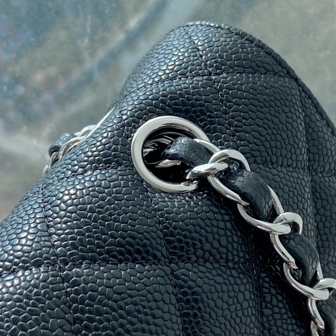 Classic Flap - черный, серебристая фурнитура - 23см Chanel Classic Flap