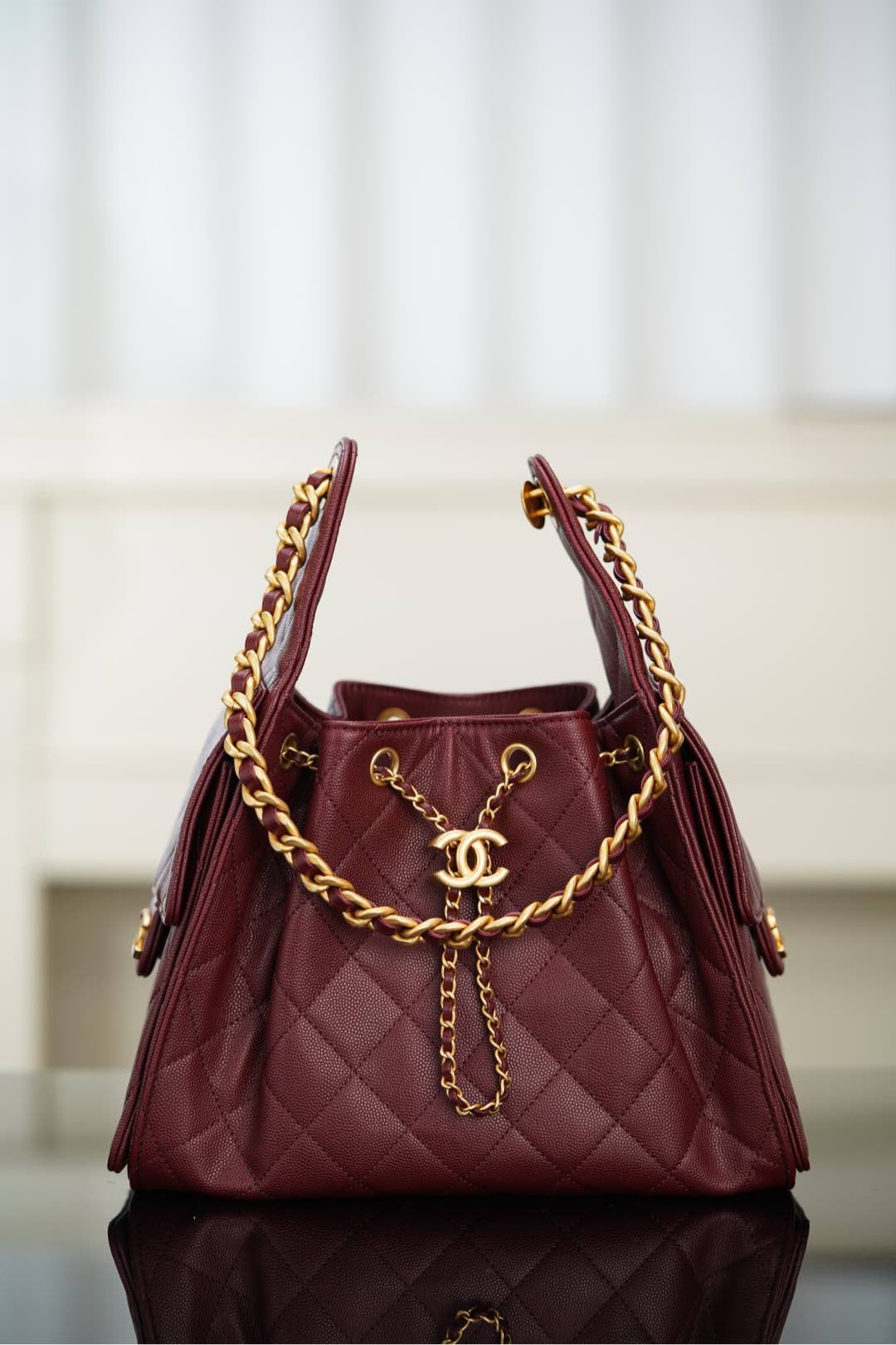 25 Bag - бордовый - 30x26x14см - D02B1B Chanel 25S 25 Bag