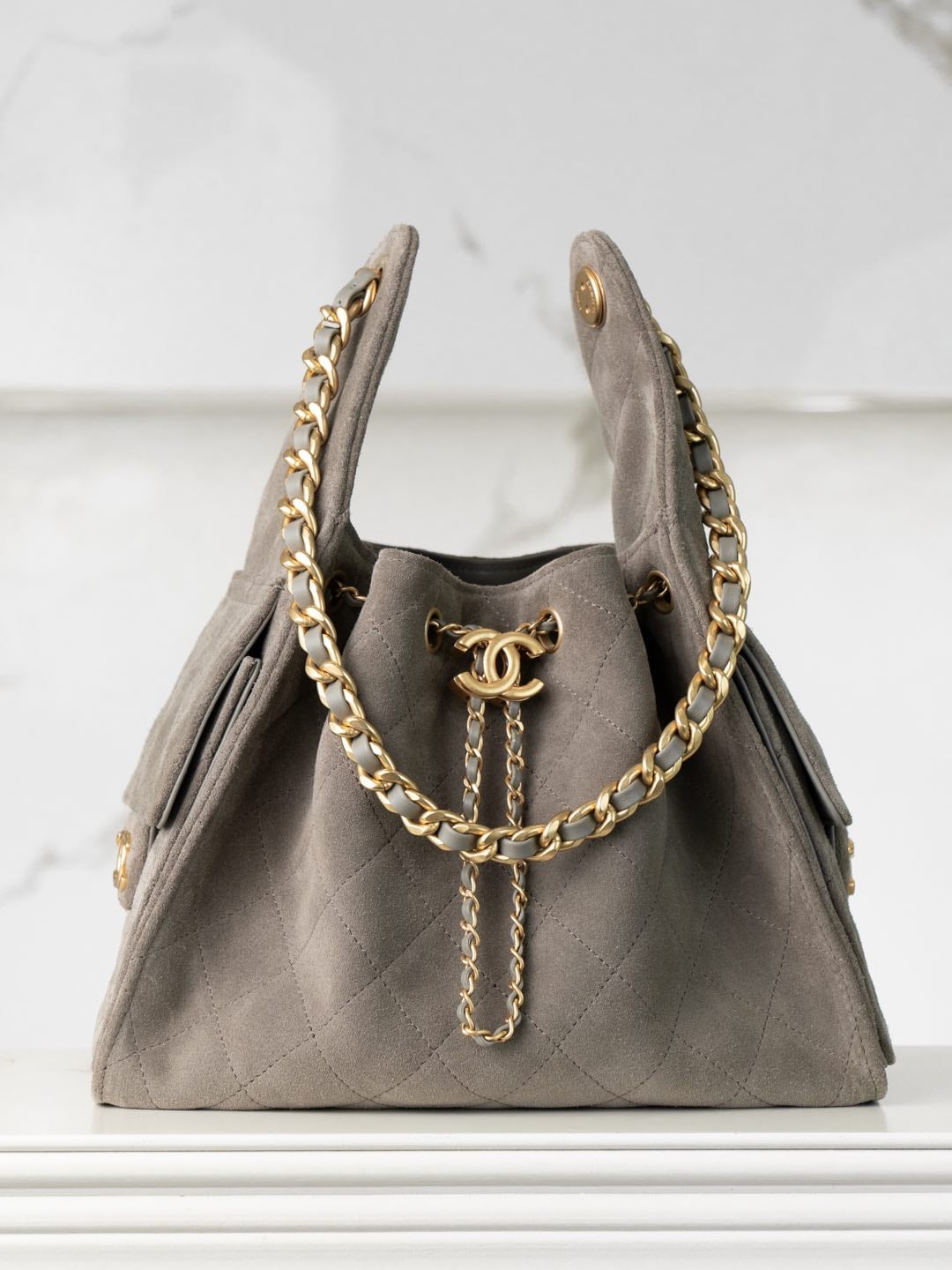 Hobo - серый - 30x26x14см Chanel 25C Hobo