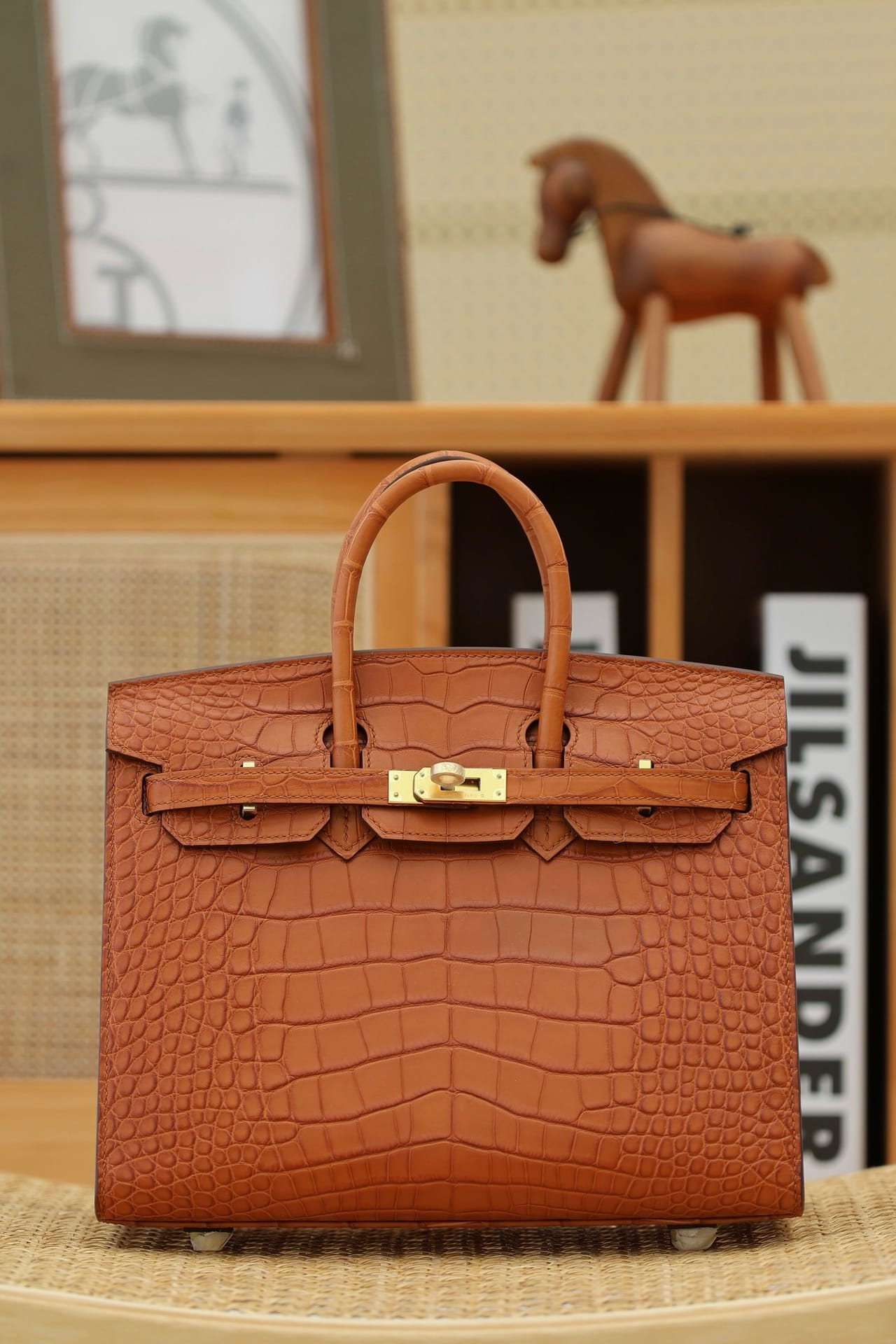 Birkin Croco Hermes Gold