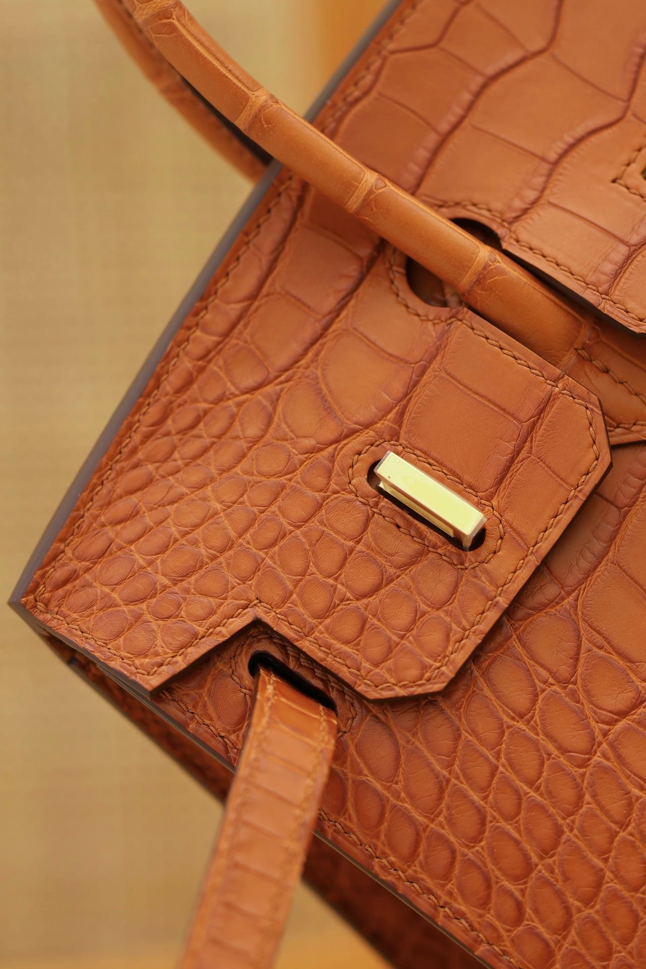 Birkin Croco Hermes Gold