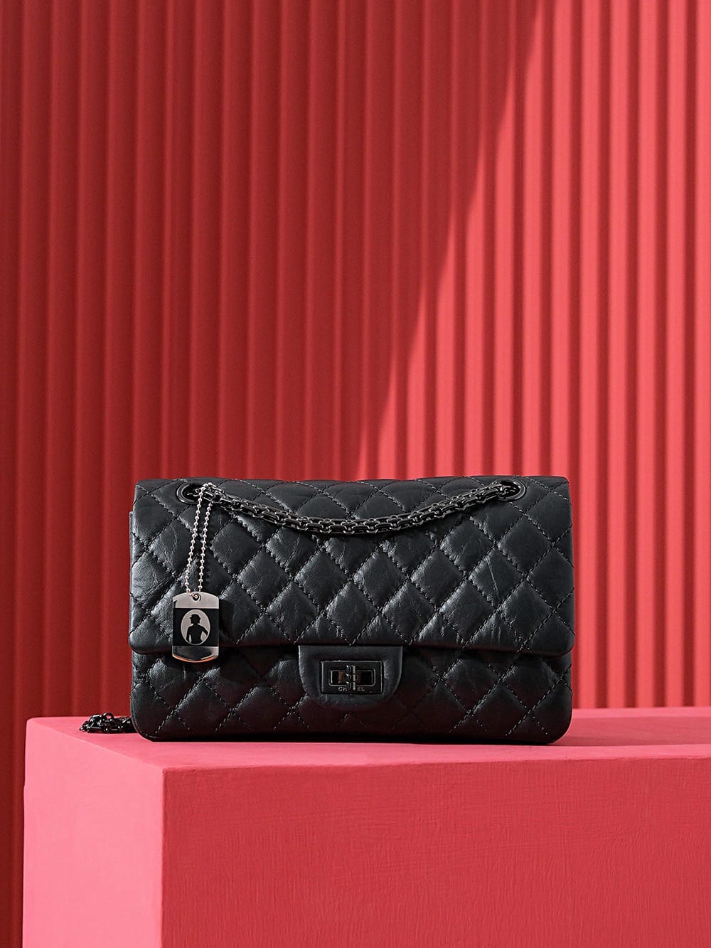 2.55 Black 24cm Chanel 37586.2