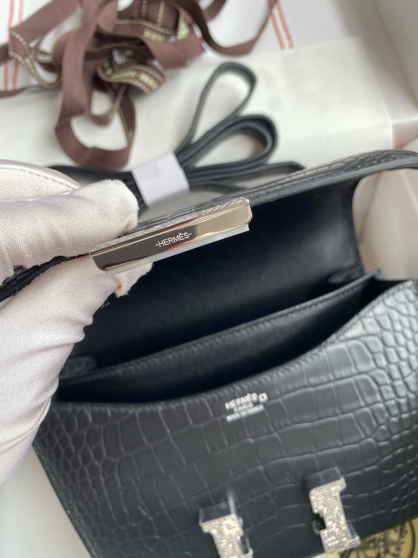 Constance croco 19cm Hermes HConCroco.3