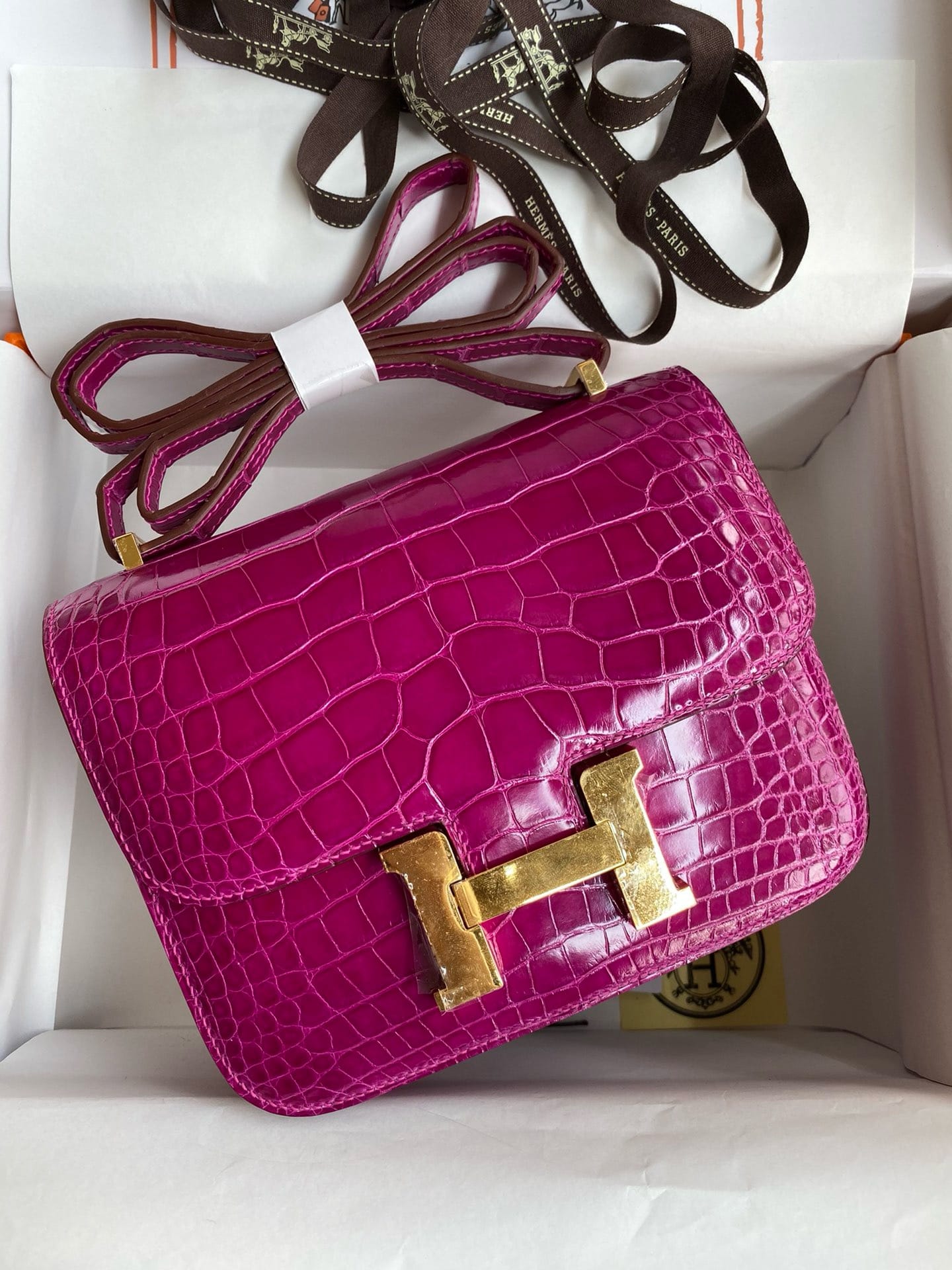Constance croco 19cm Hermes HConCroco.11