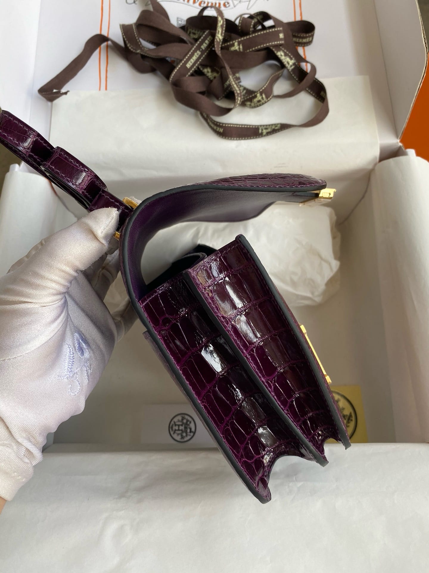 Constance croco 19cm Hermes HConCroco.14