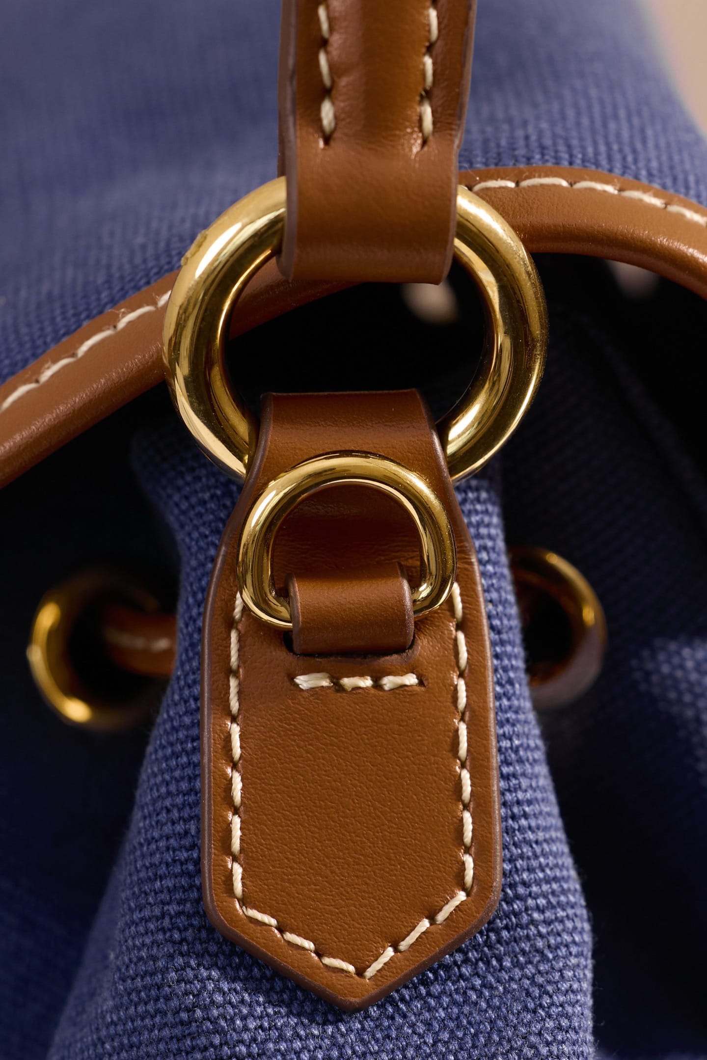 Canvas and leather backpack Miu Miu 5BZ043.3