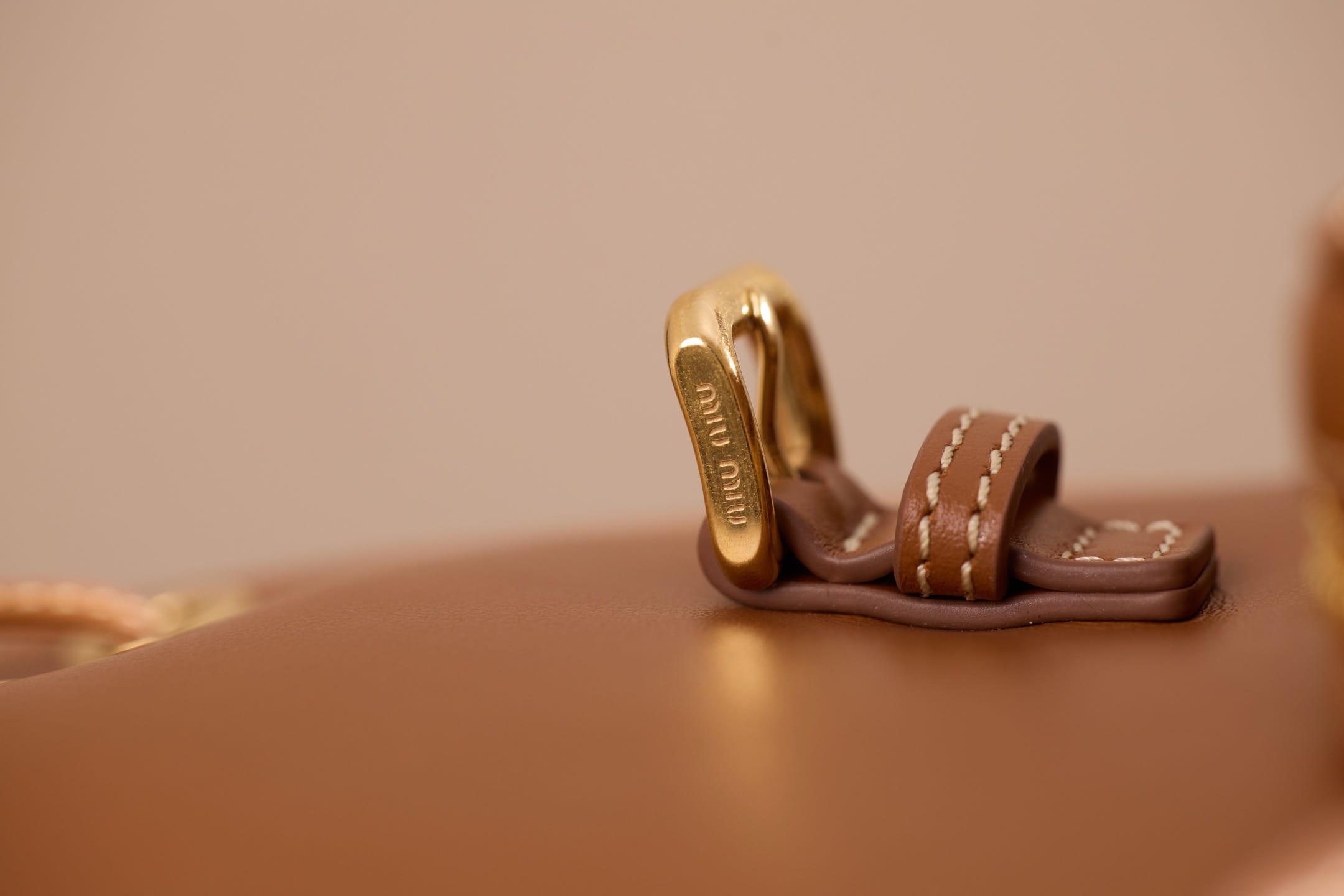 Leather backpack Miu Miu 5BZ043.2