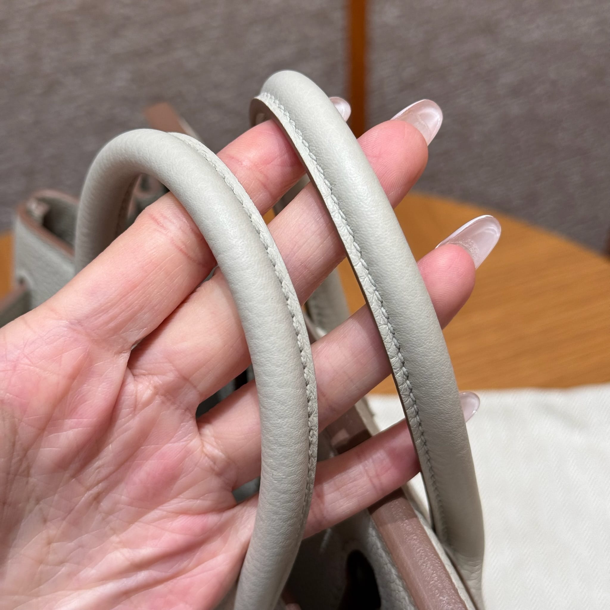 Birkin Hermes Togo 8L/Beton silver