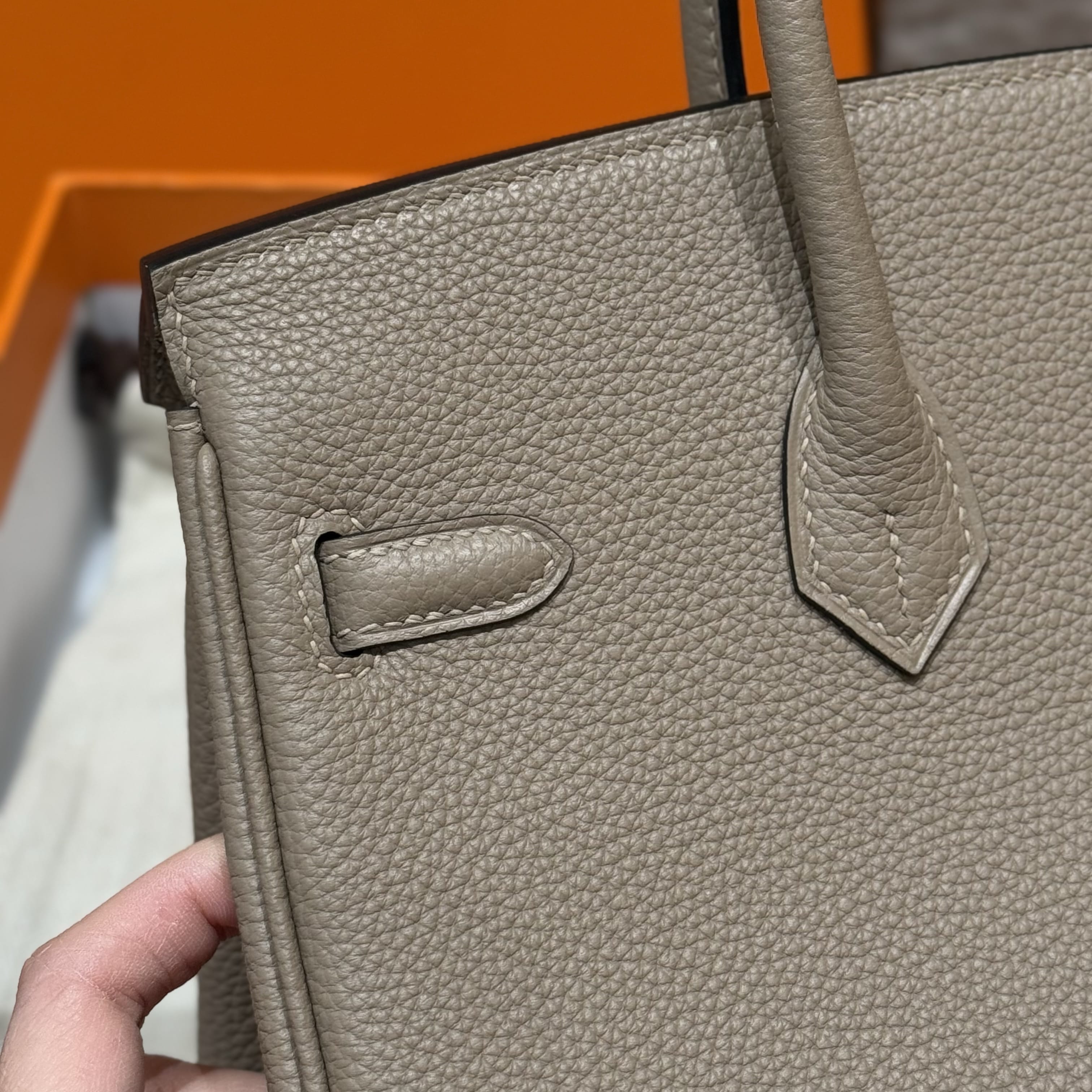Birkin Hermes Togo 81/Gris tourterlle gold